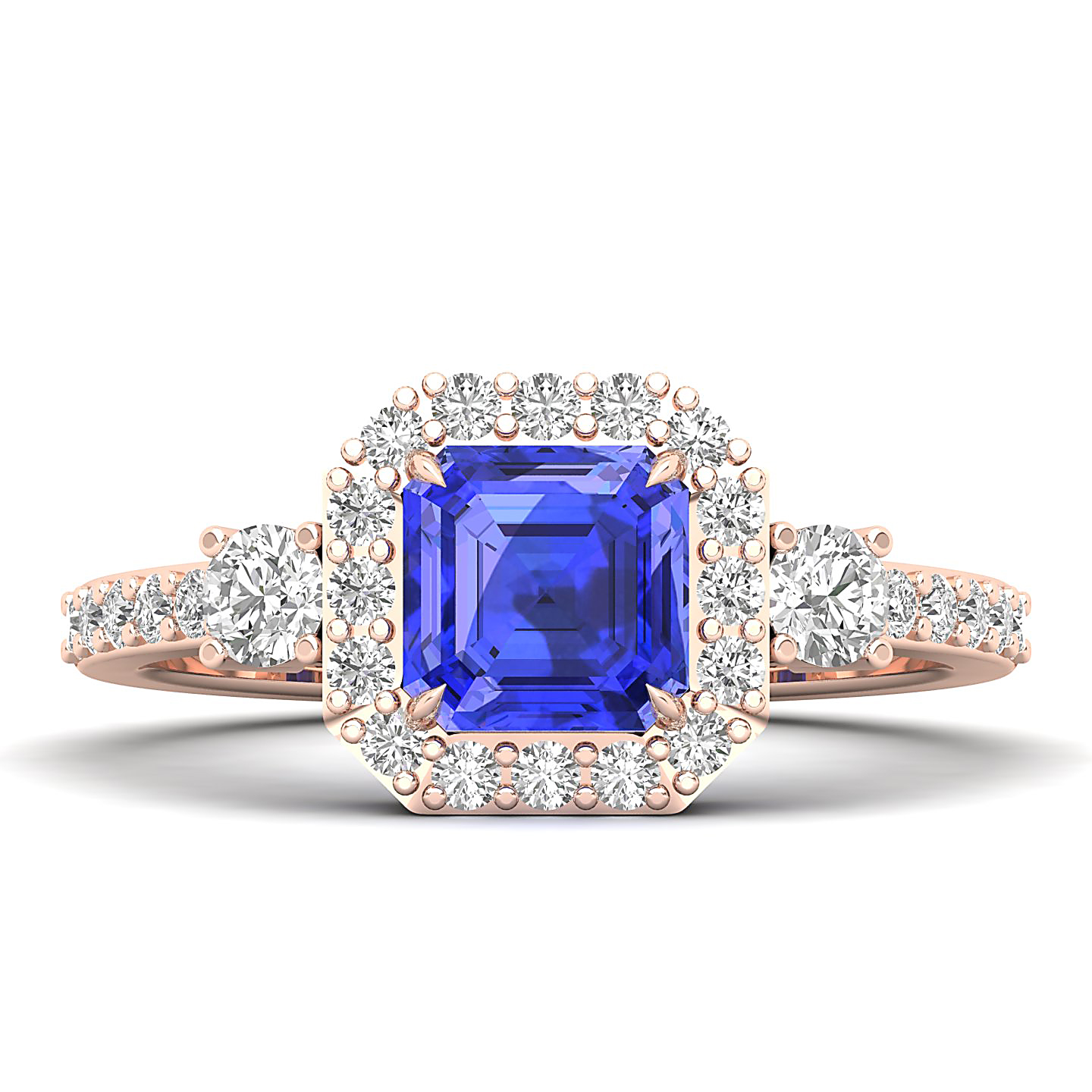 The Radiant Cushion Tanzanite Ring