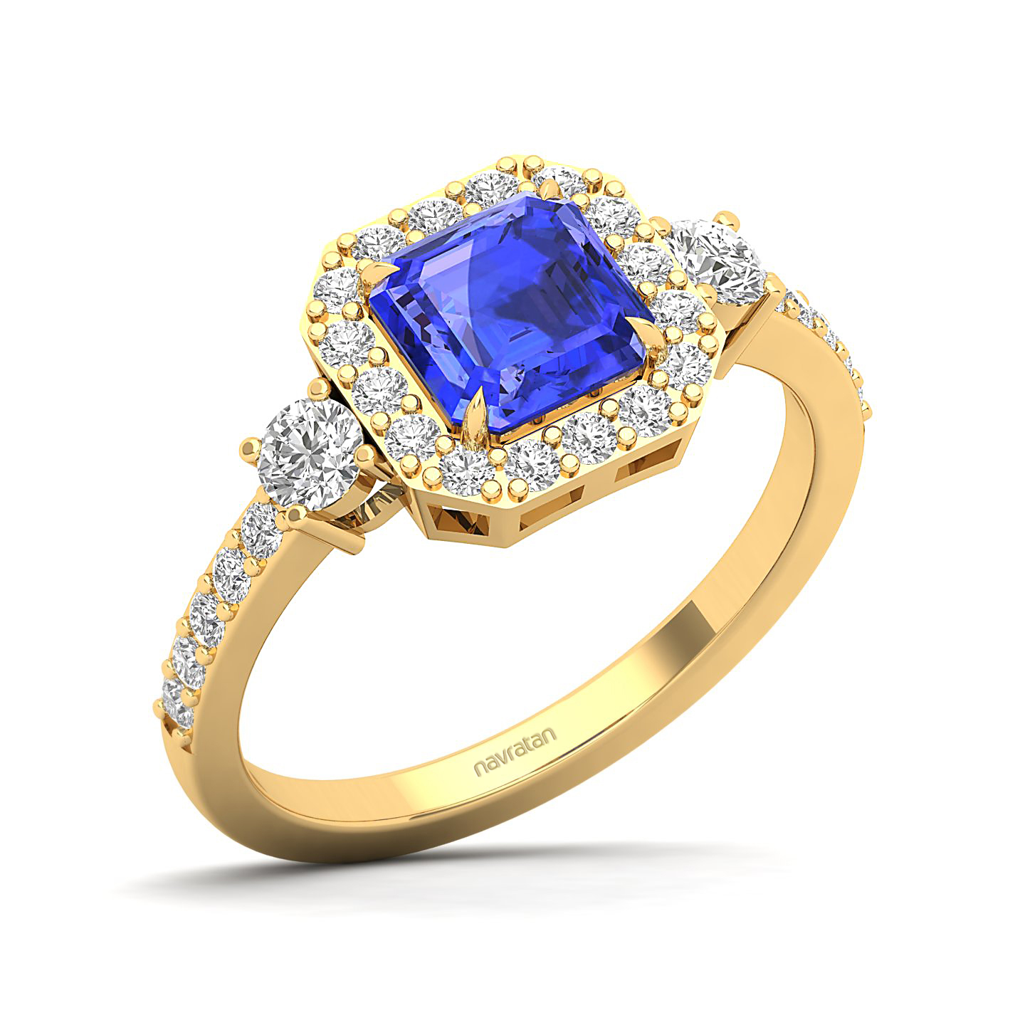 The Radiant Cushion Tanzanite Ring