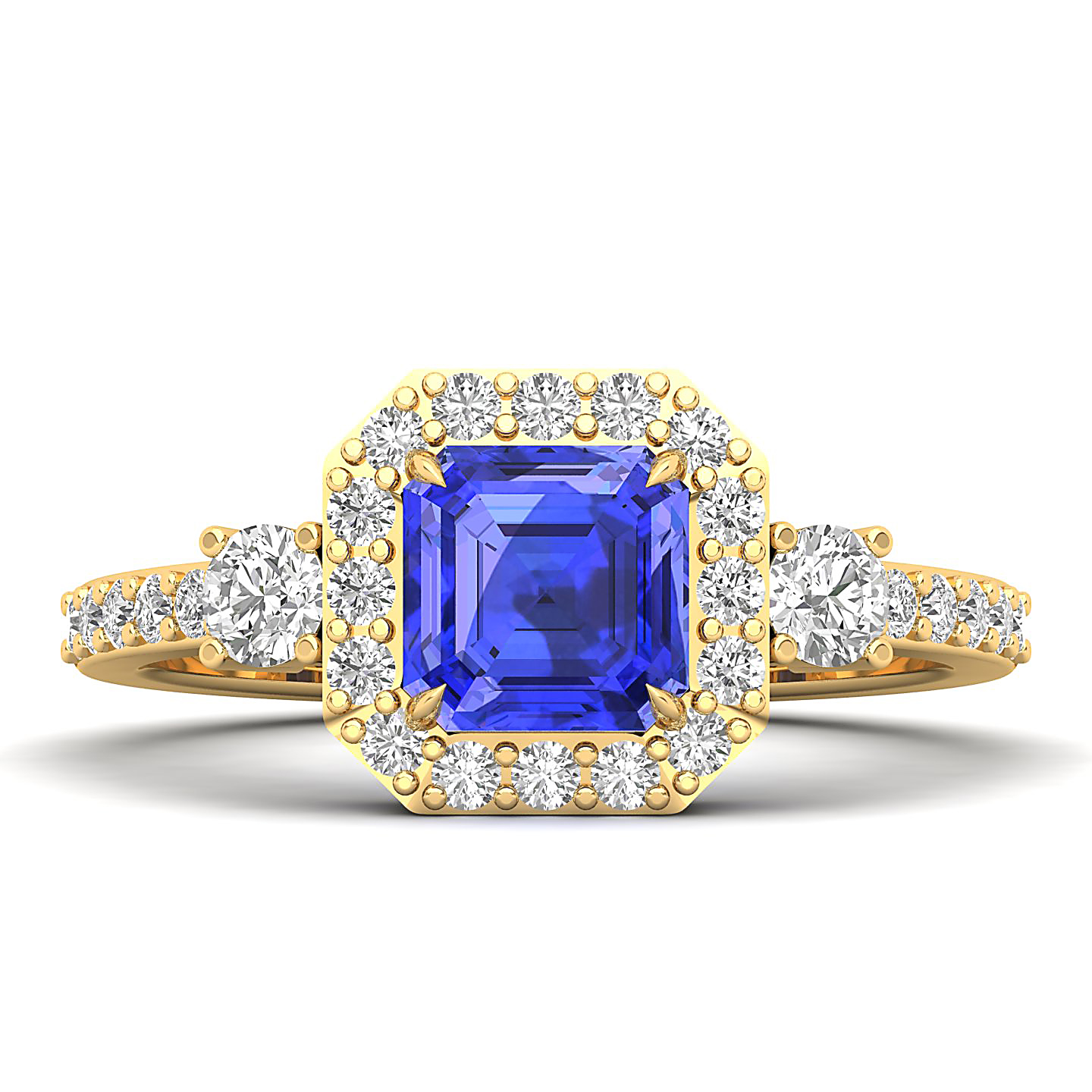 The Radiant Cushion Tanzanite Ring