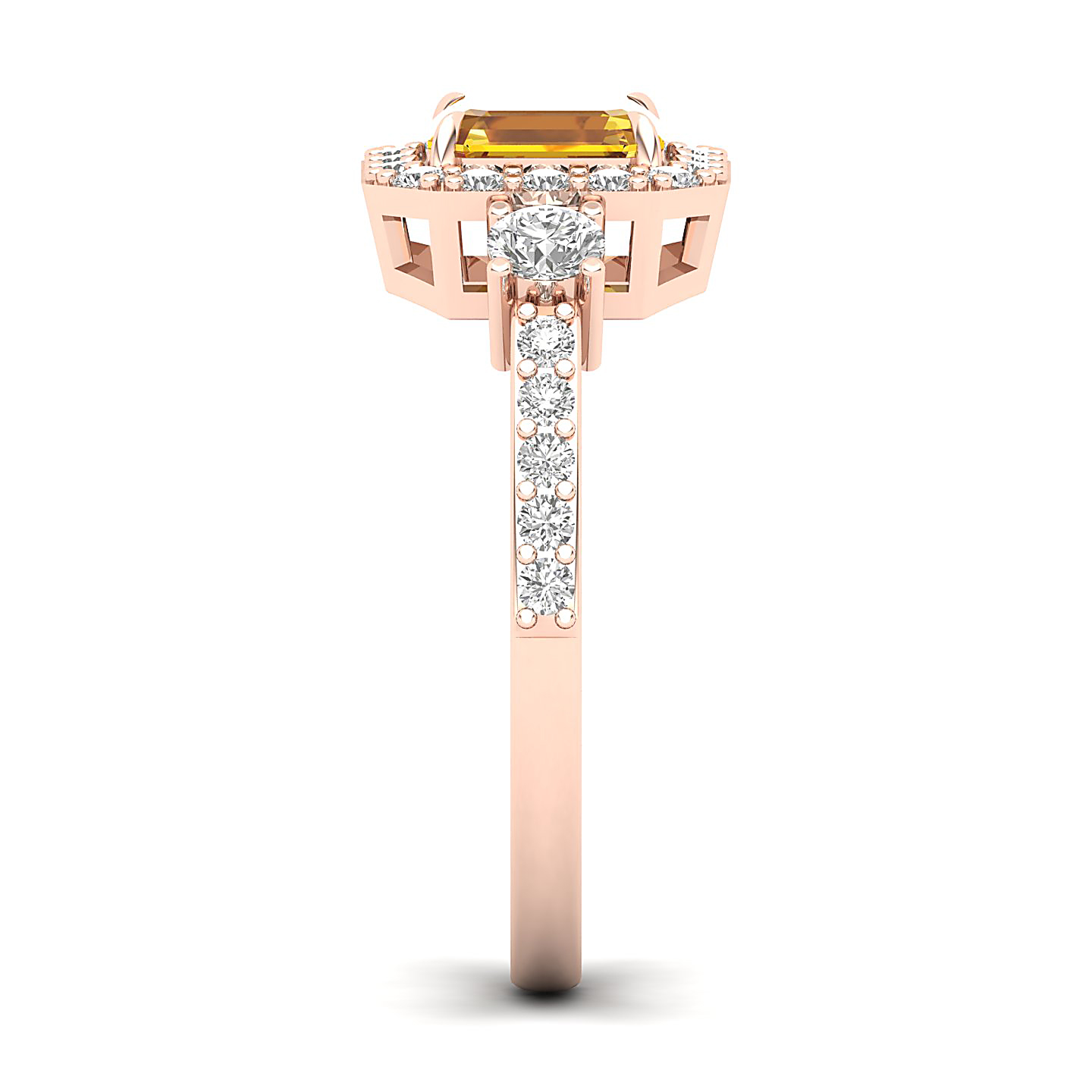 The Radiant Cushion Yellow Ring