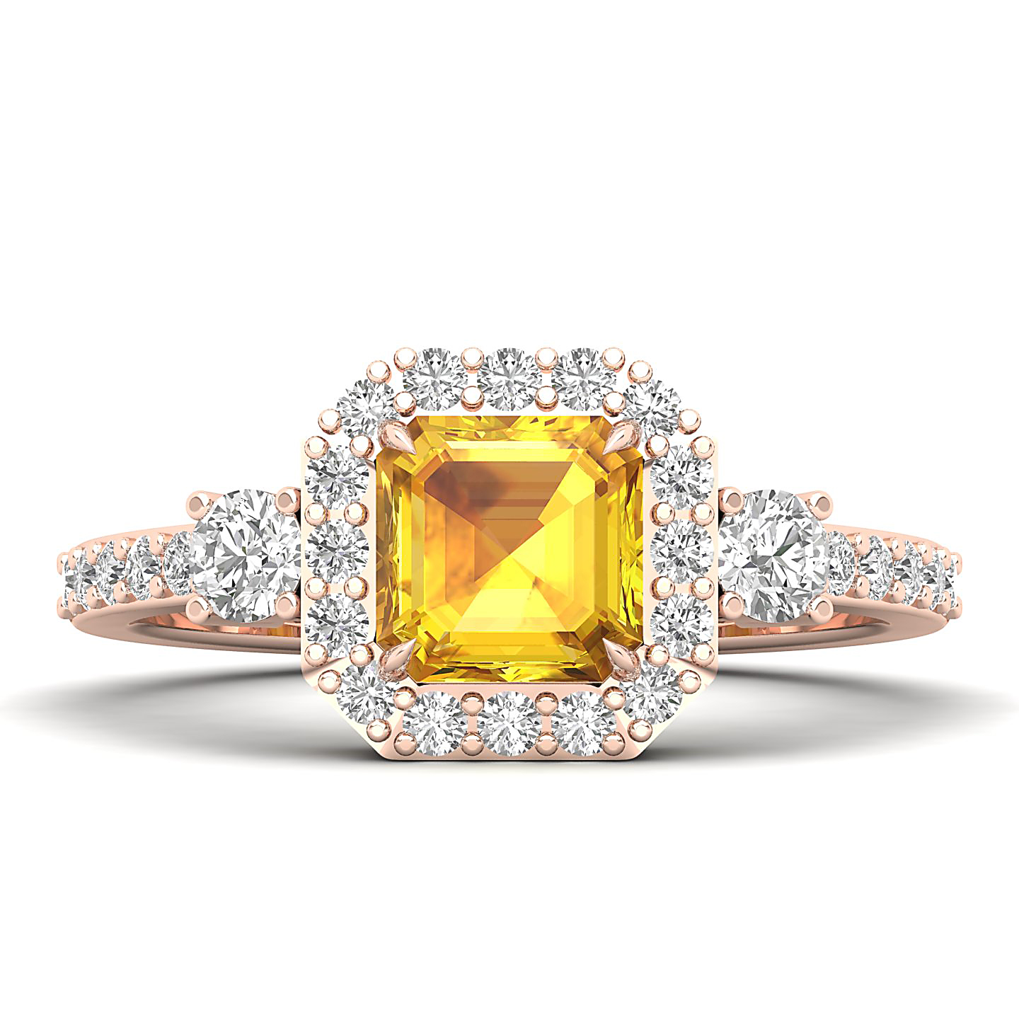The Radiant Cushion Yellow Ring