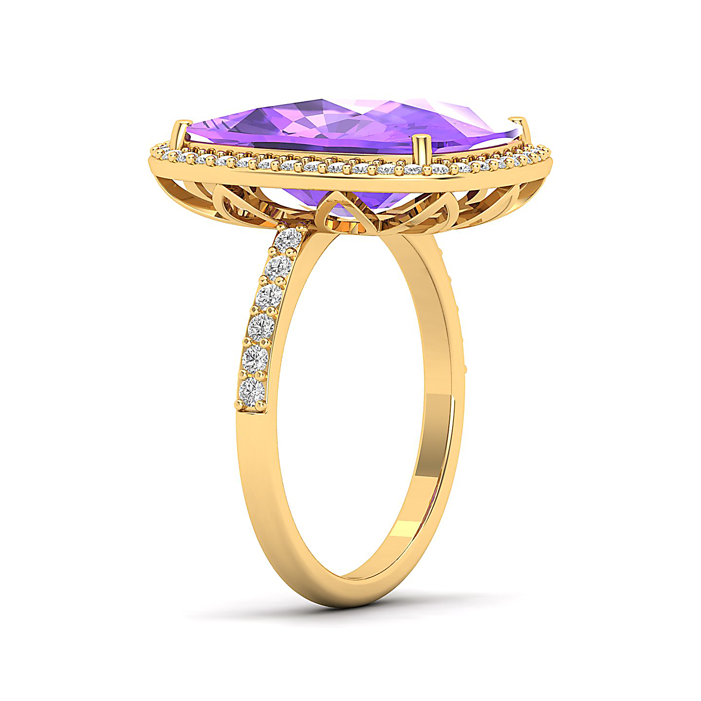 The Ravishing Amethyst Gold Ring