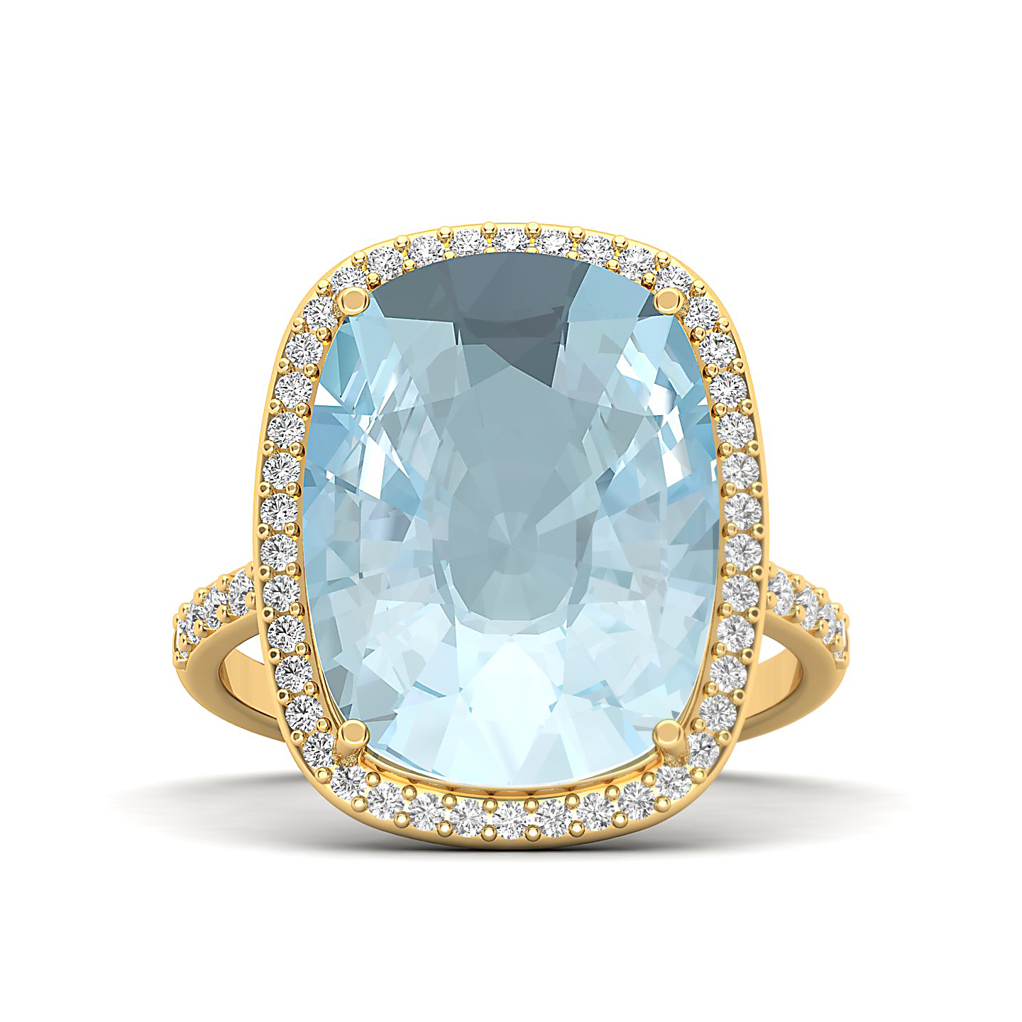 The Ravishing Aquamarine Gold Ring