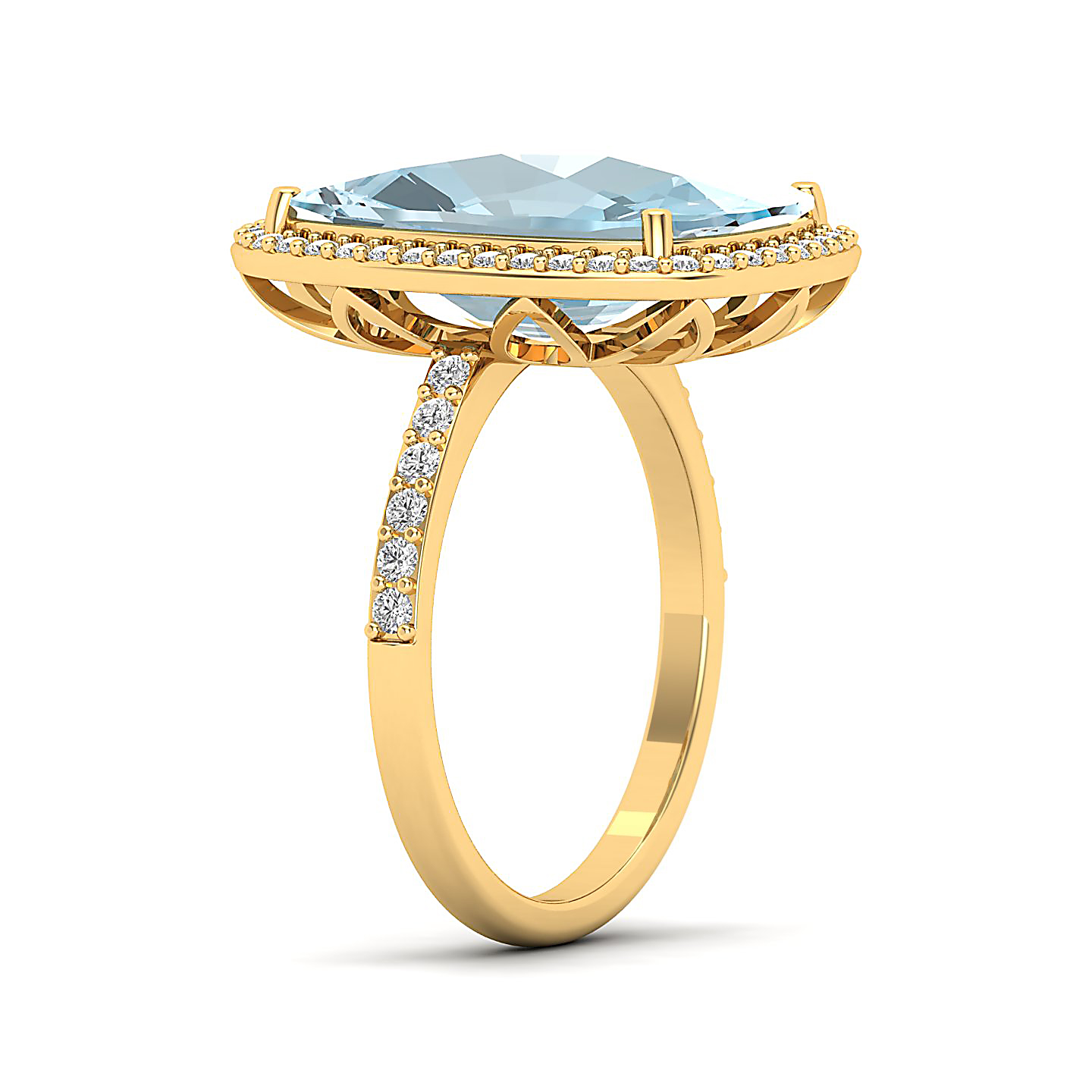 The Ravishing Aquamarine Gold Ring