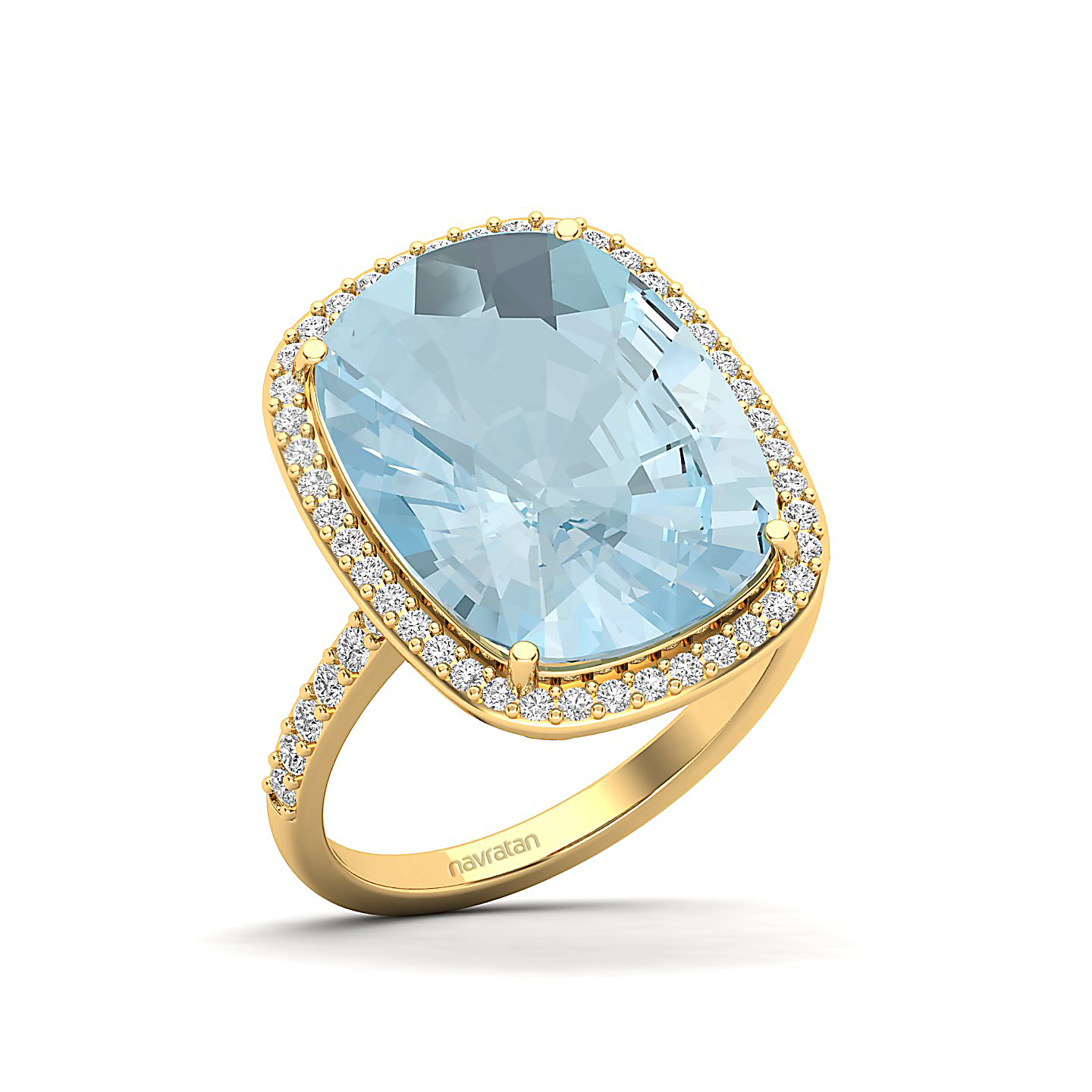 The Ravishing Aquamarine Gold Ring