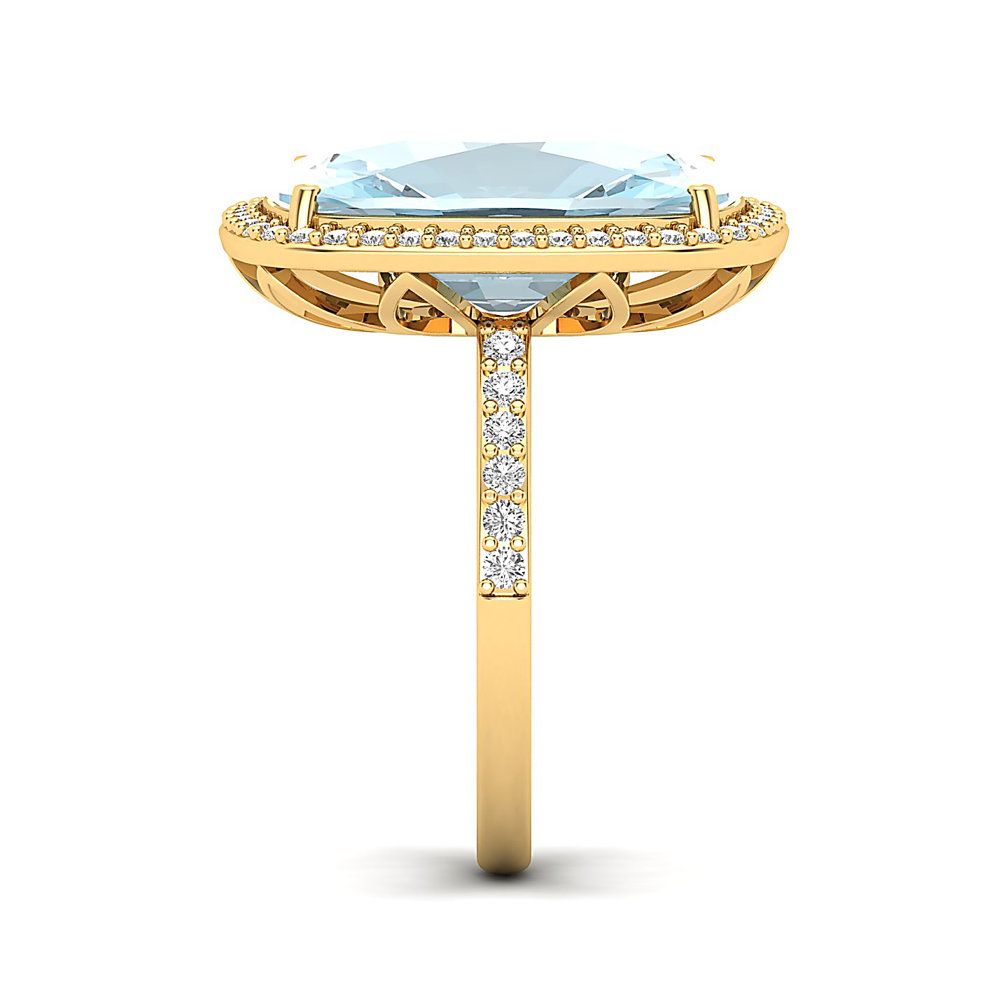 The Ravishing Aquamarine Gold Ring
