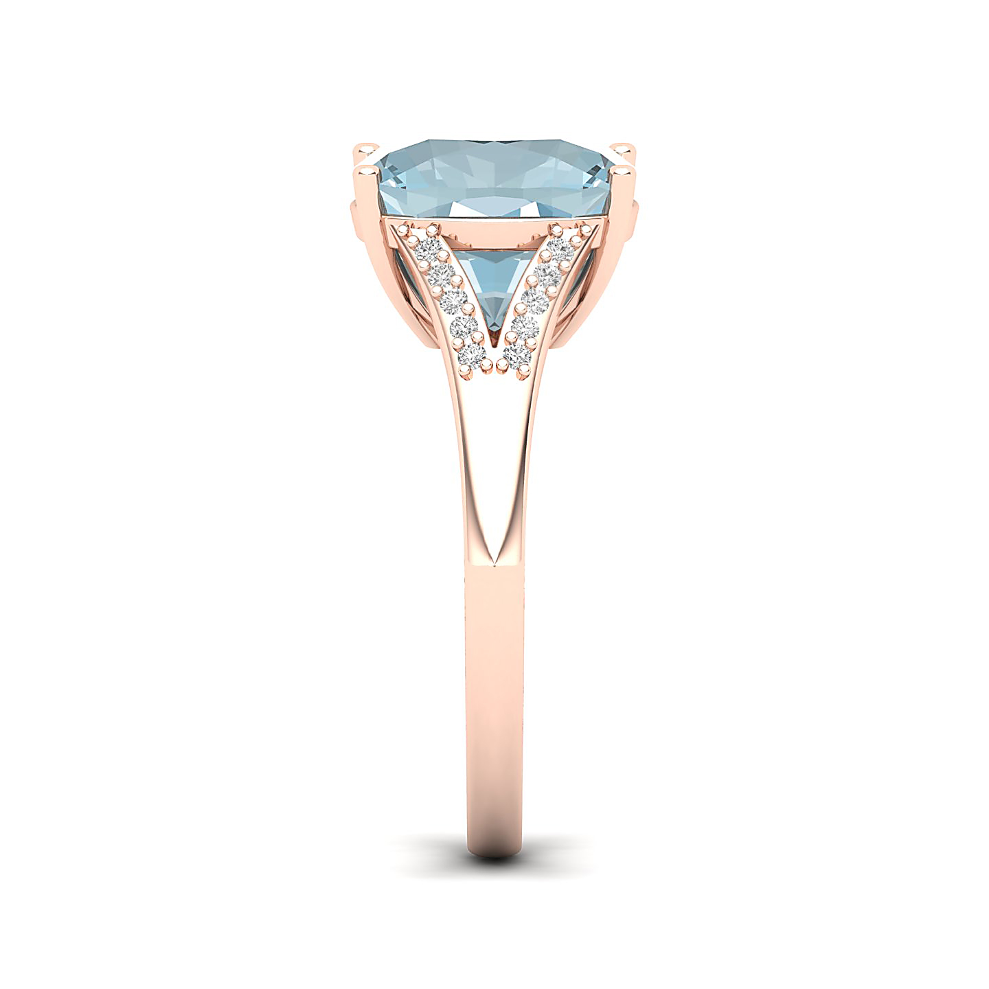 The Resplendent Aquamarine Gold Ring