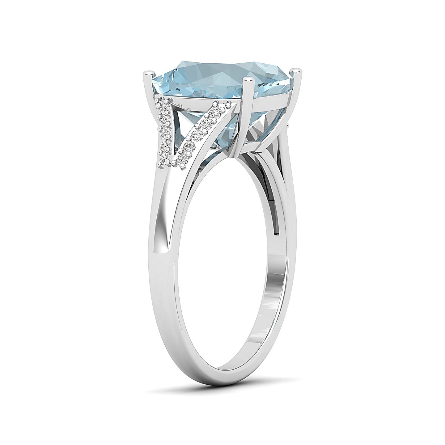 The Resplendent Aquamarine Gold Ring