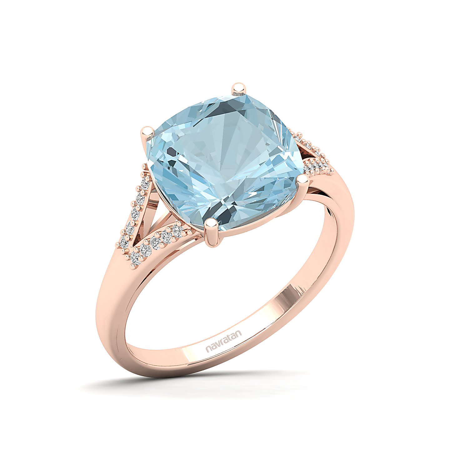 The Resplendent Aquamarine Gold Ring