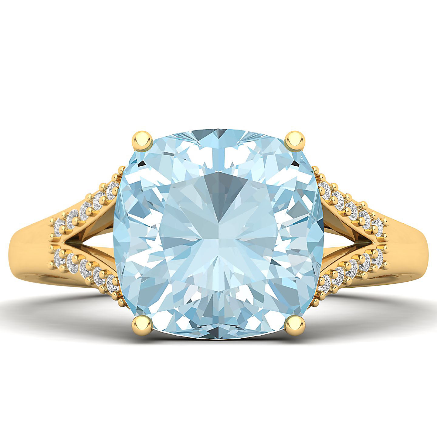 The Resplendent Aquamarine Gold Ring