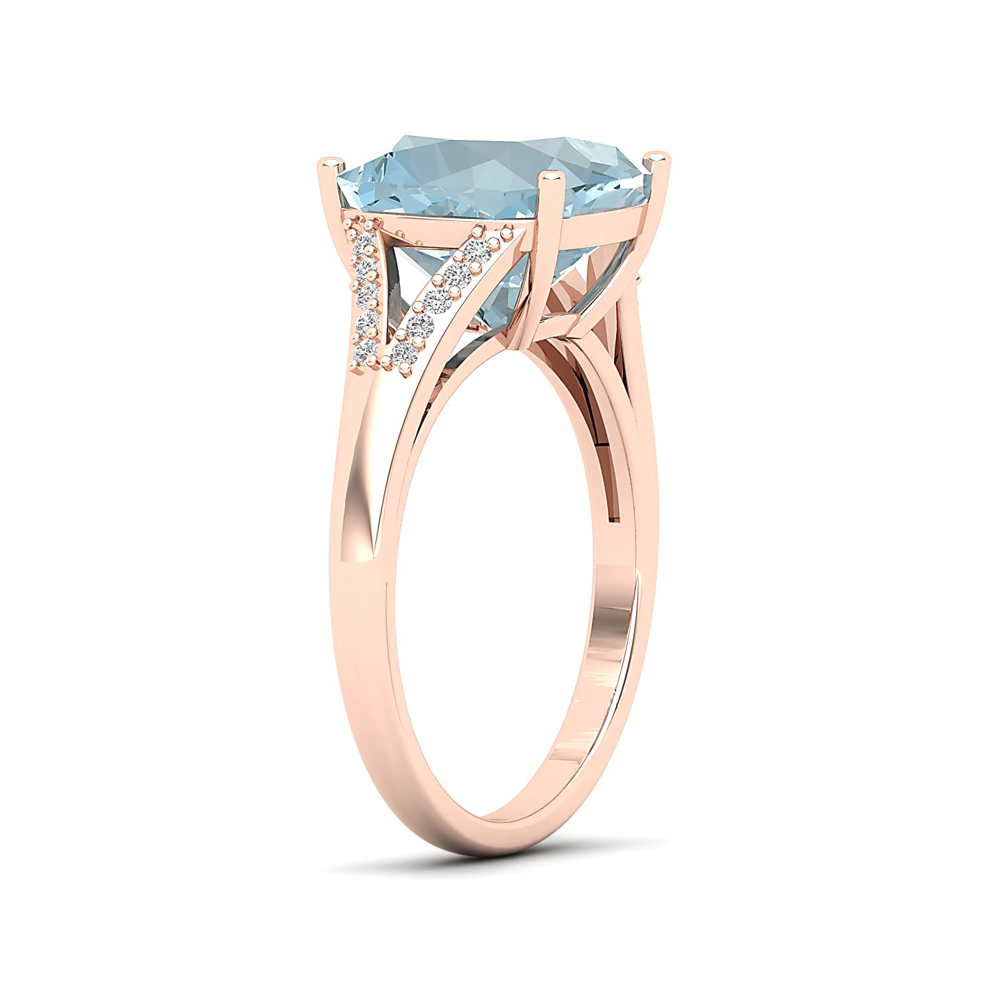 The Resplendent Aquamarine Gold Ring