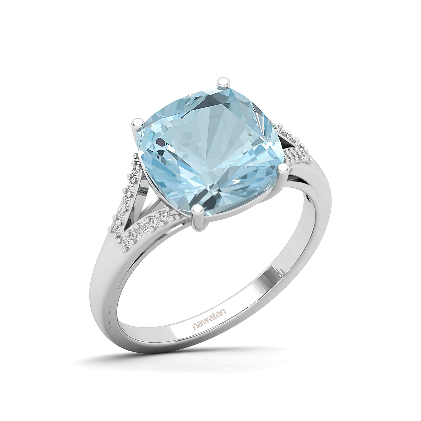The Resplendent Aquamarine Gold Ring