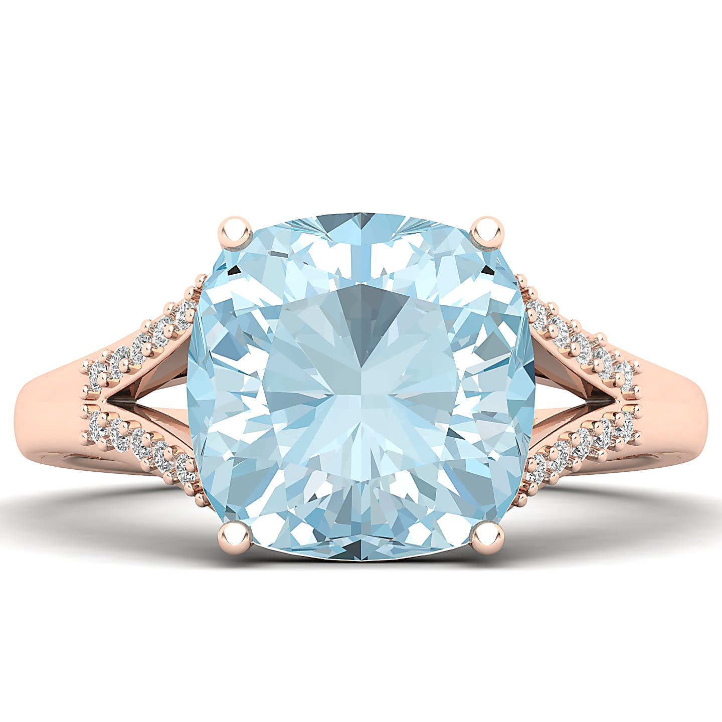 The Resplendent Aquamarine Gold Ring