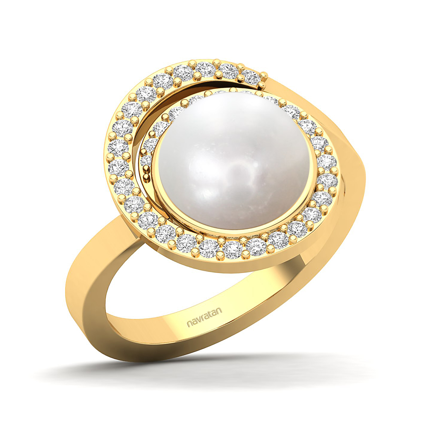 The Shimmering pearl gold ring