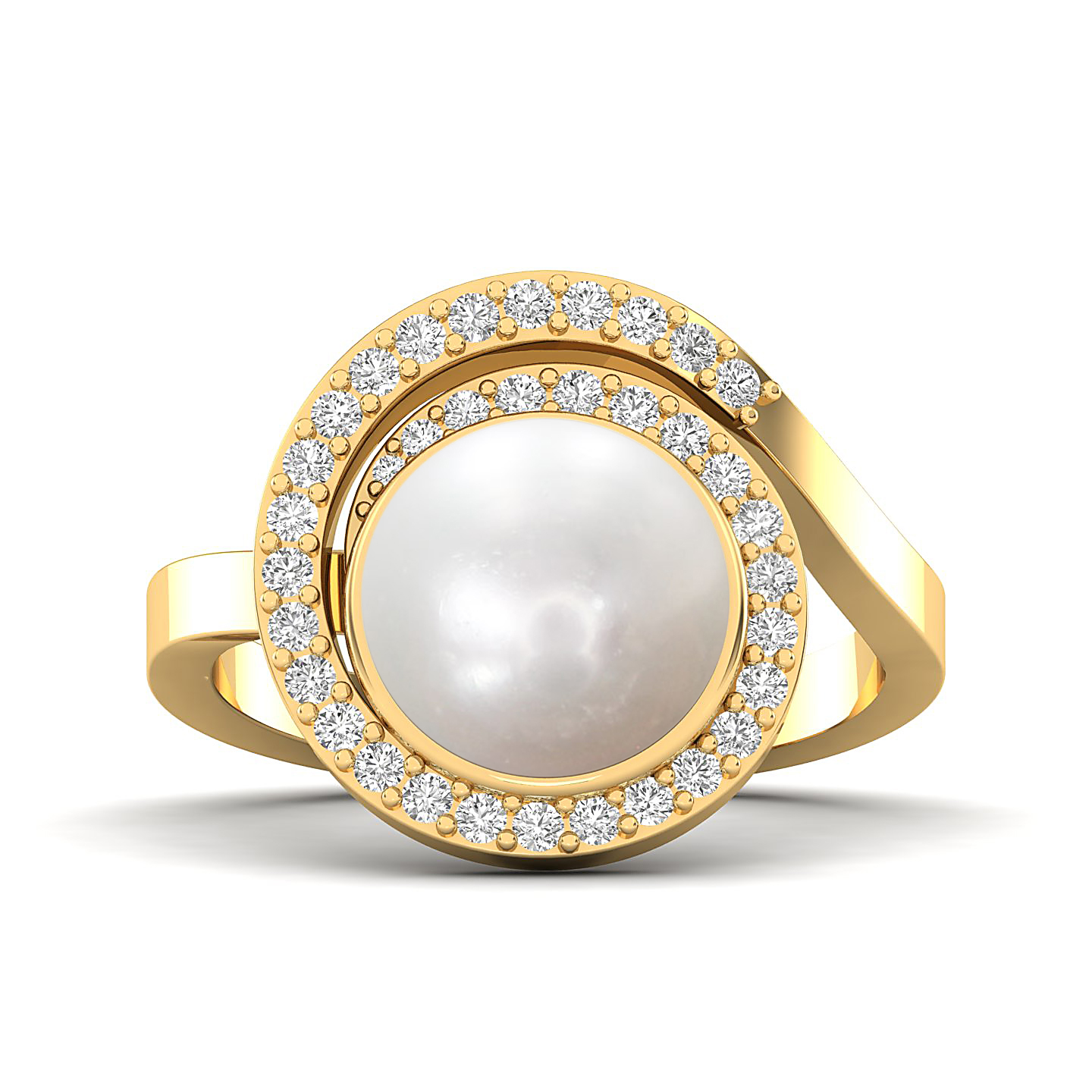 The Shimmering pearl gold ring