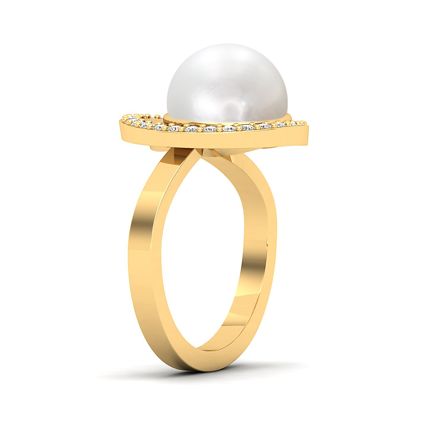 The Shimmering pearl gold ring