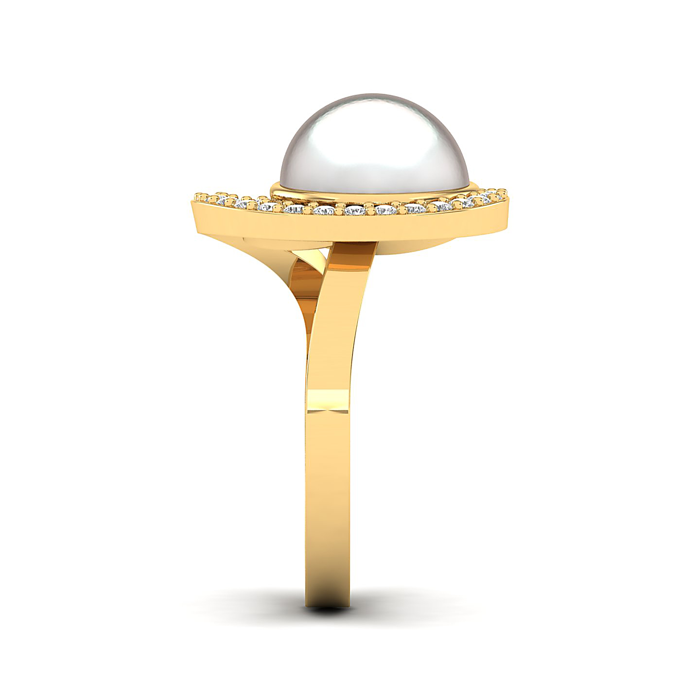 The Shimmering pearl gold ring