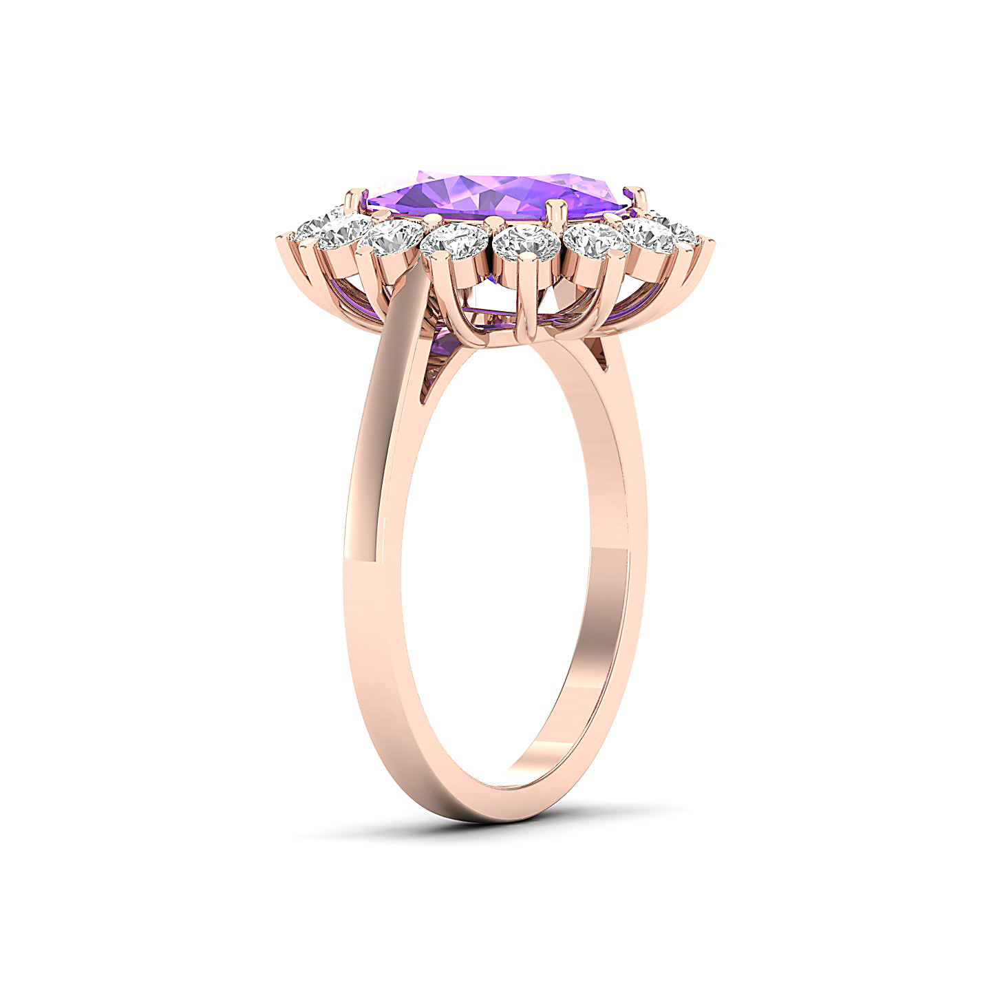 The Shining Amethyst Gold Ring