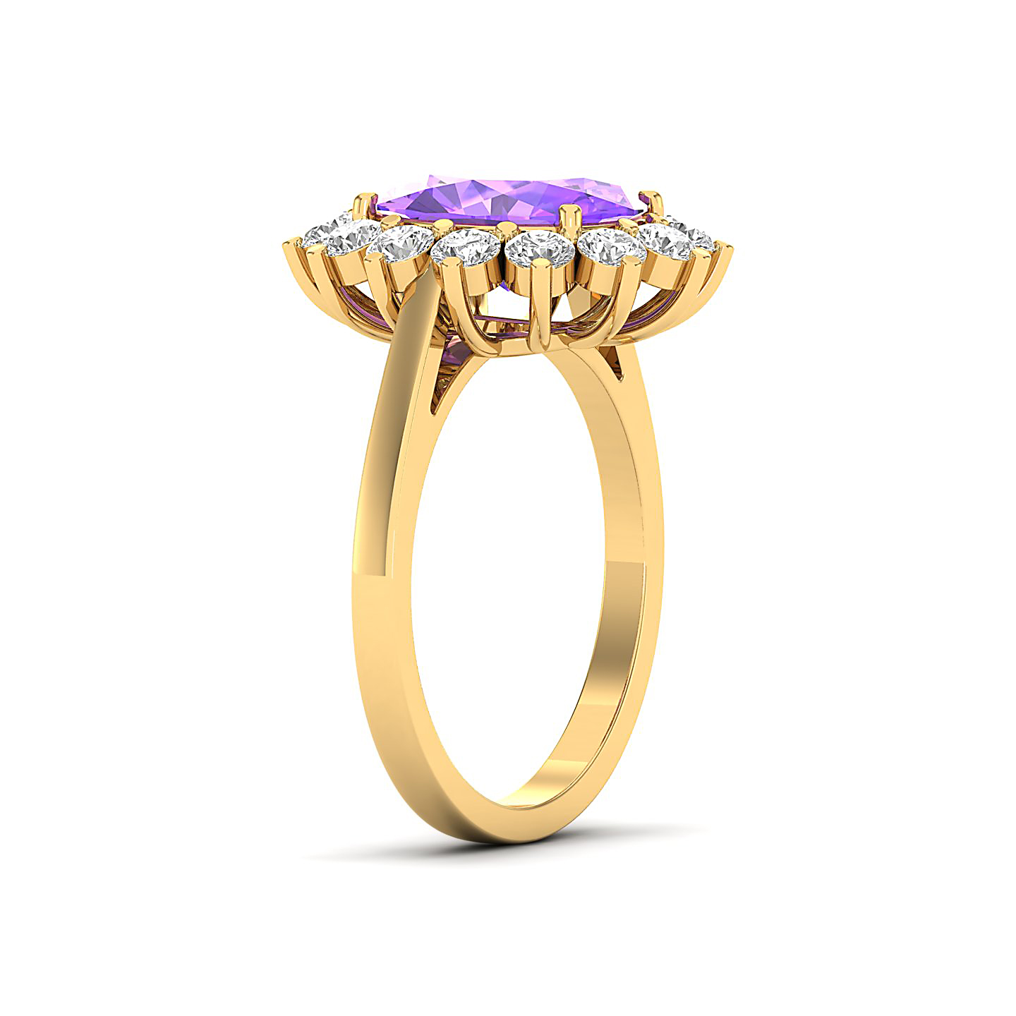 The Shining Amethyst Gold Ring