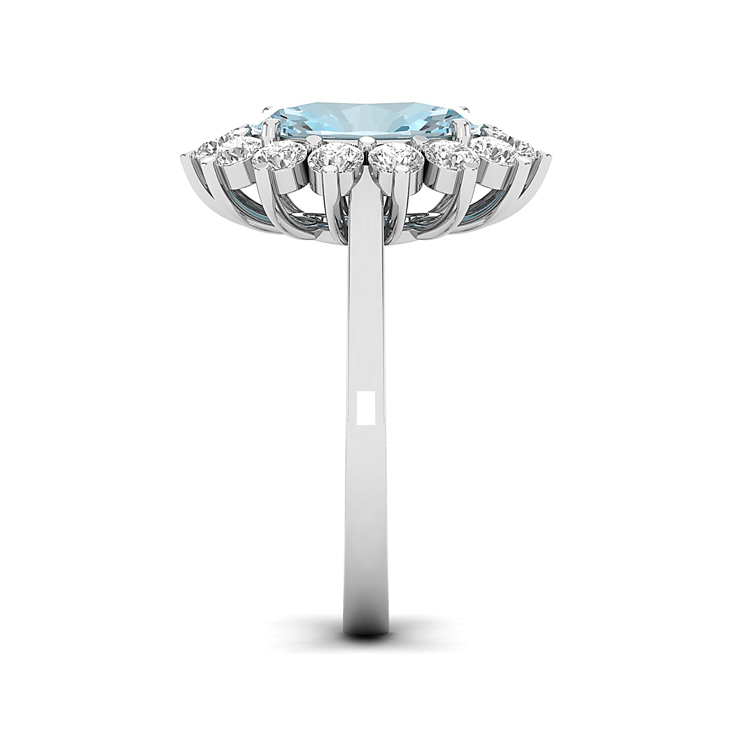 The Shining Aquamarine Gold Ring