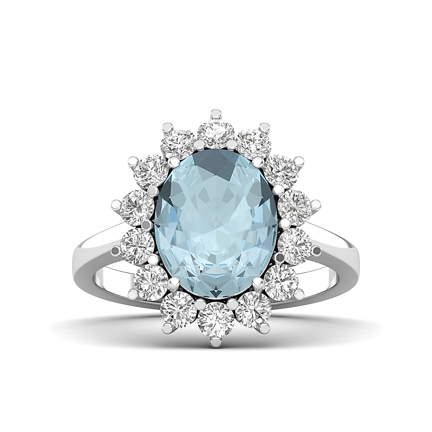 The Shining Aquamarine Gold Ring