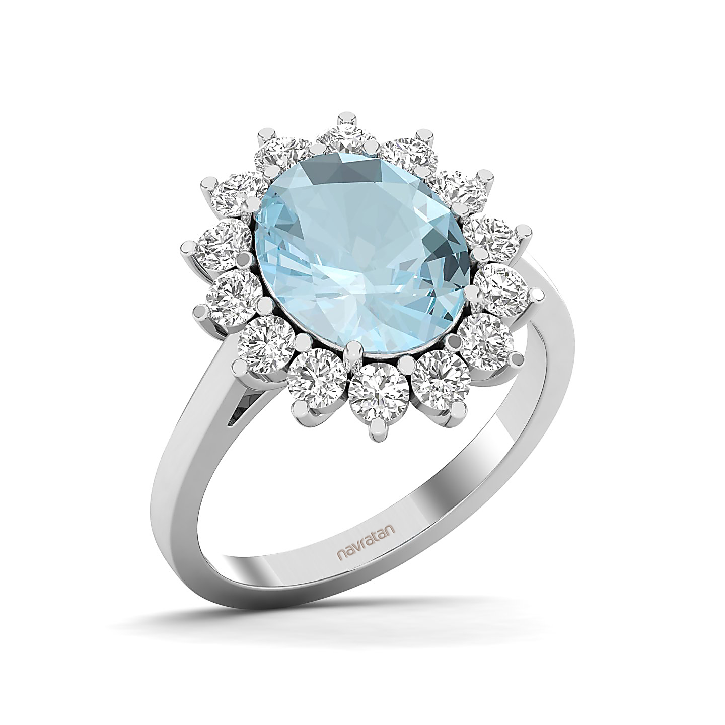 The Shining Aquamarine Gold Ring