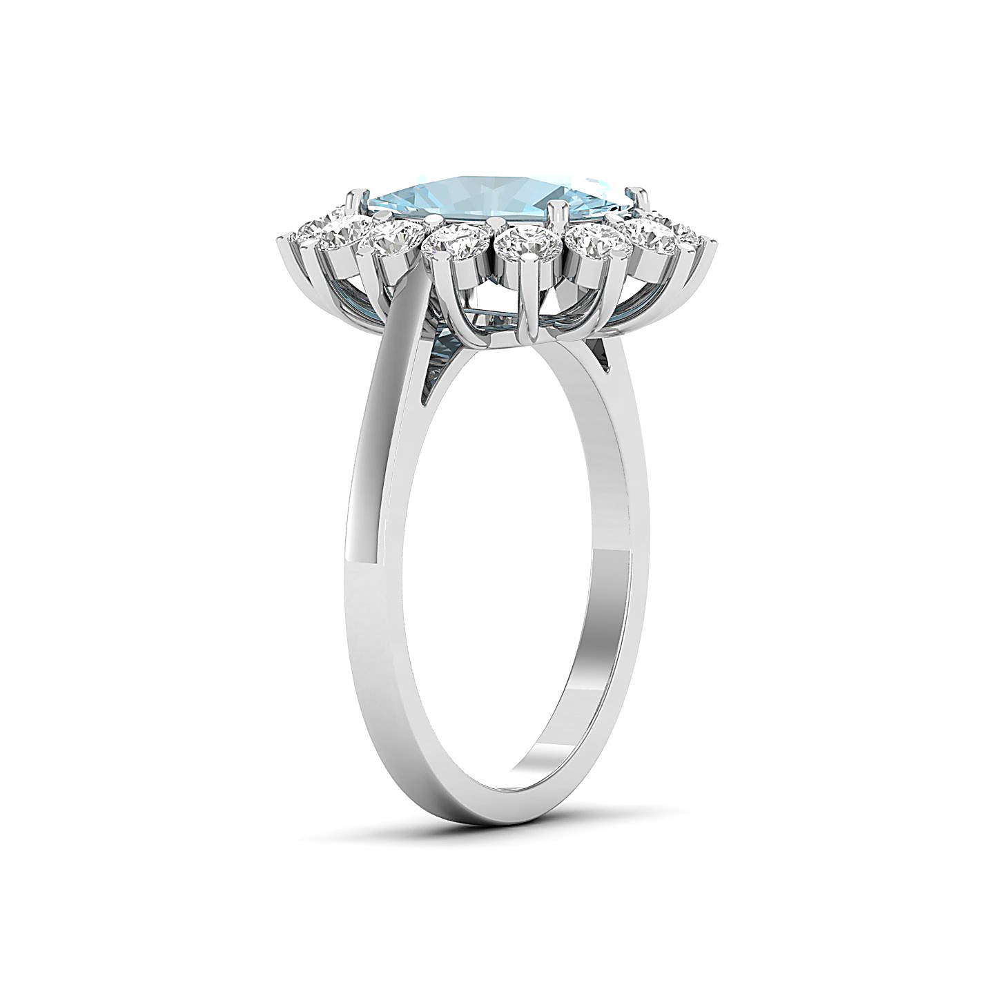 The Shining Aquamarine Gold Ring