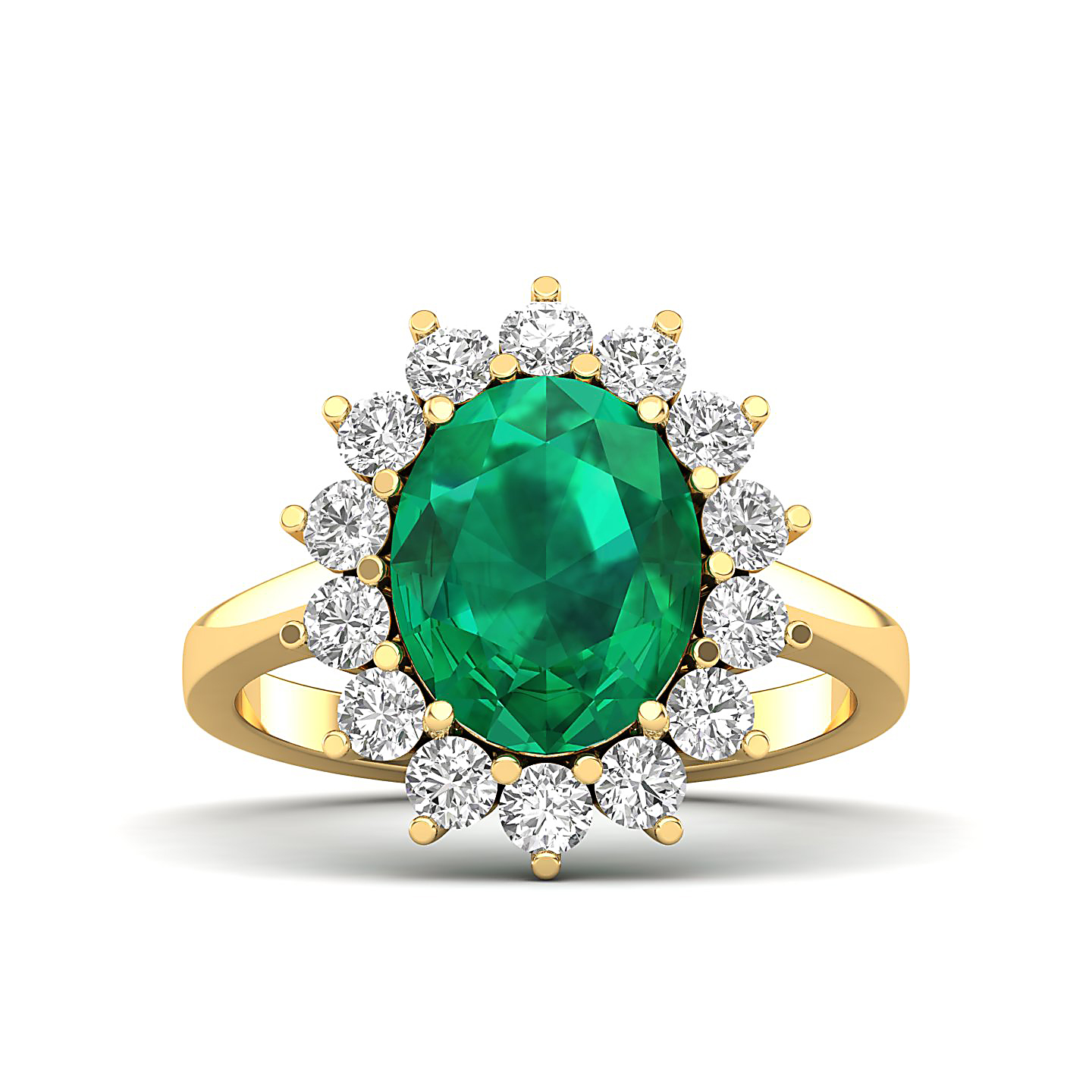 The Shining Emerald Gold Ring