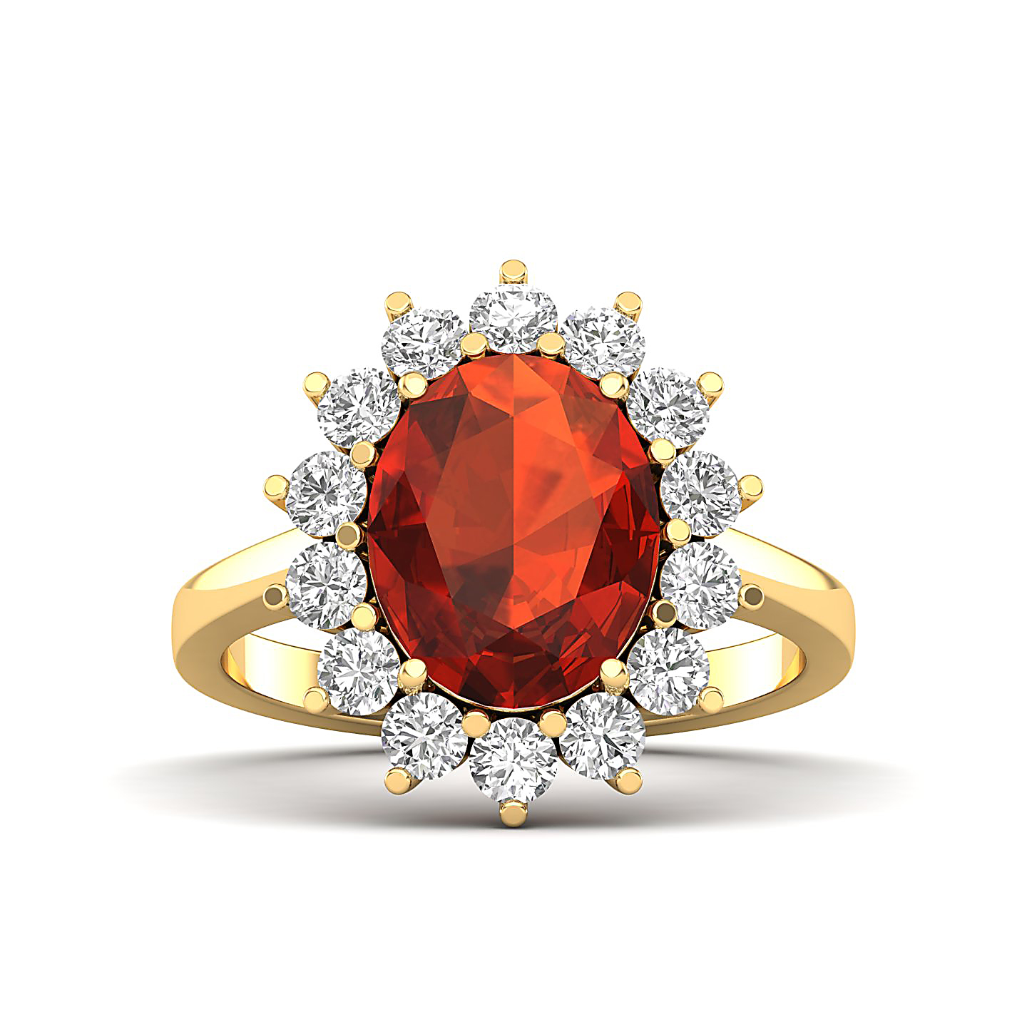 The Shining Hessonite Gold Ring