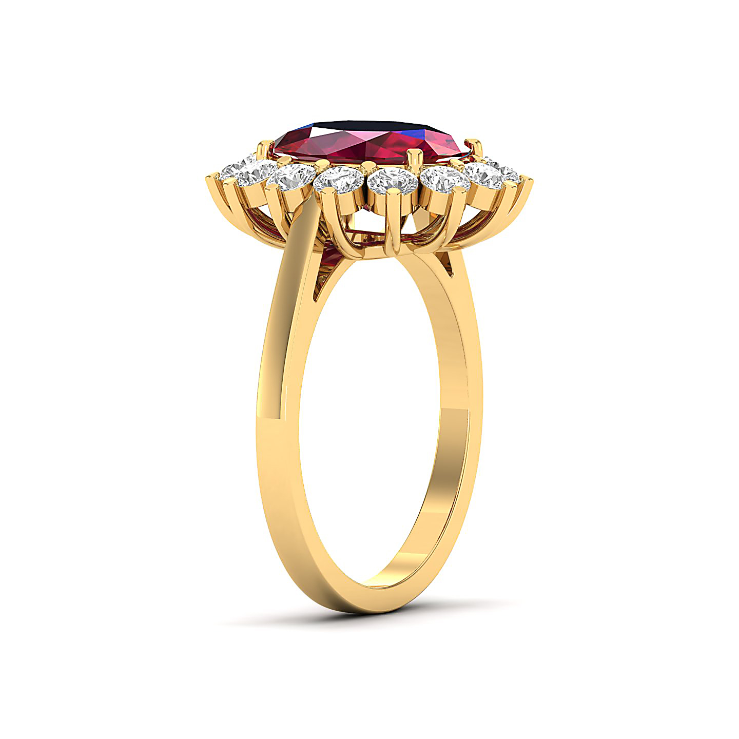 Ruby Gold Metal The Shining Ruby Gold Ring
