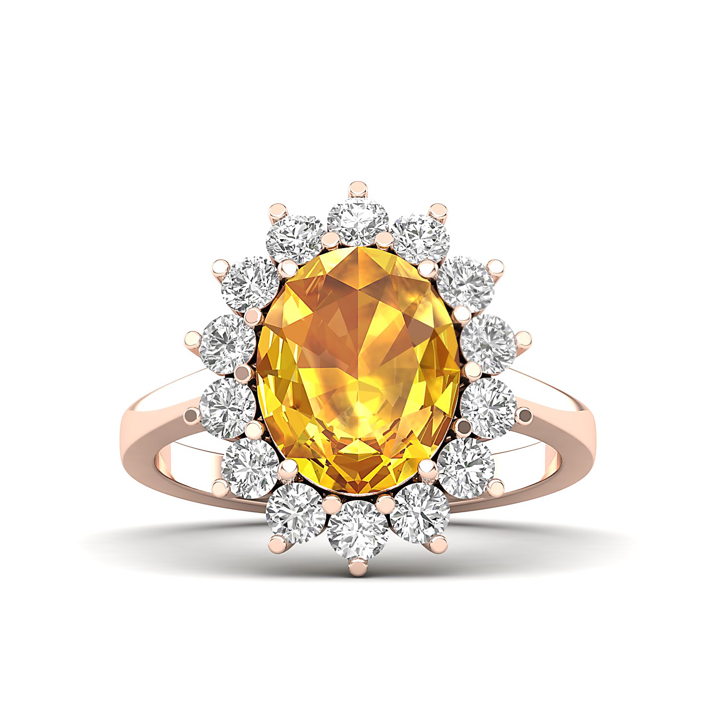 The Shining Yellow Sapphire Gold Ring