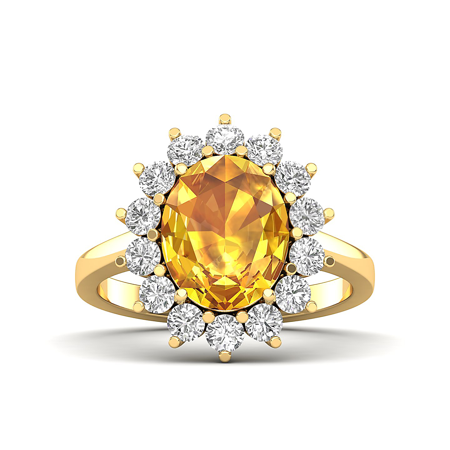 The Shining Yellow Sapphire Gold Ring