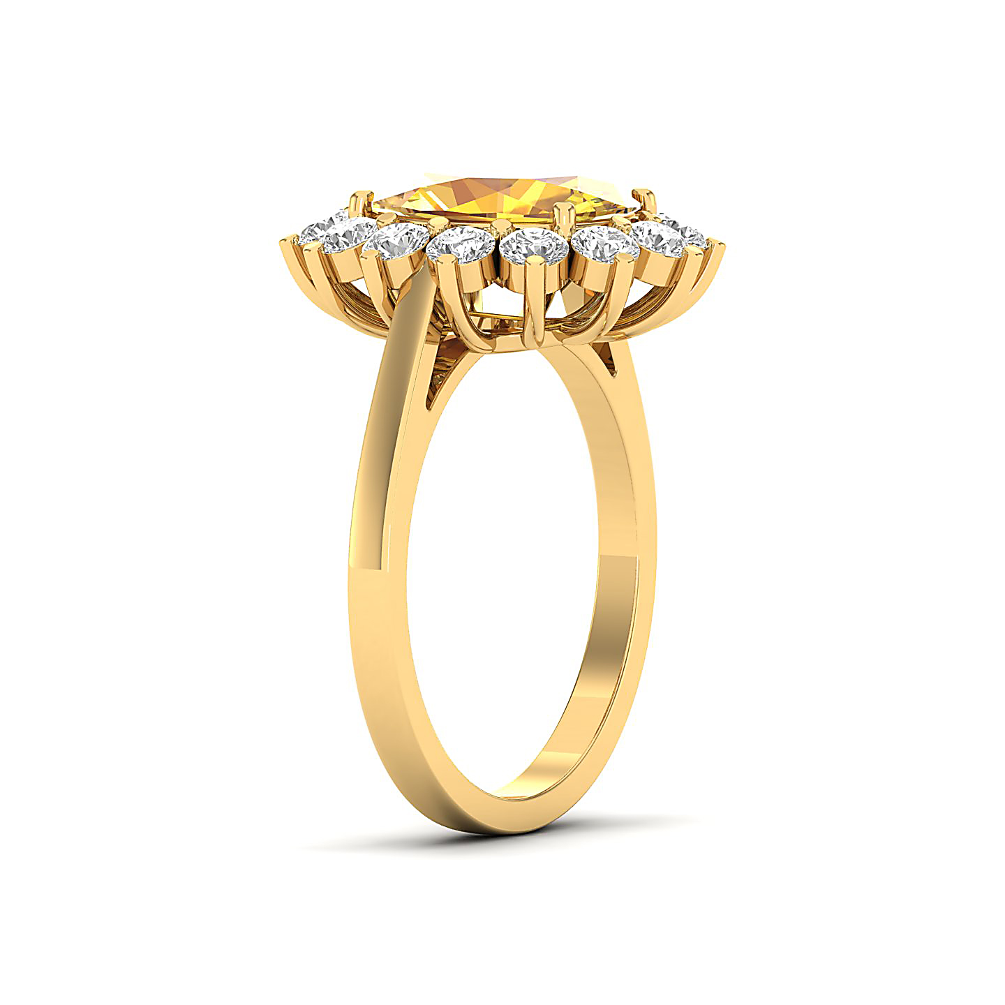 The Shining Yellow Sapphire Gold Ring