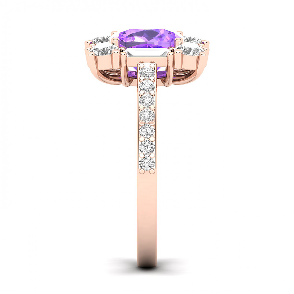 The Sparking Cushion Amethyst Ring