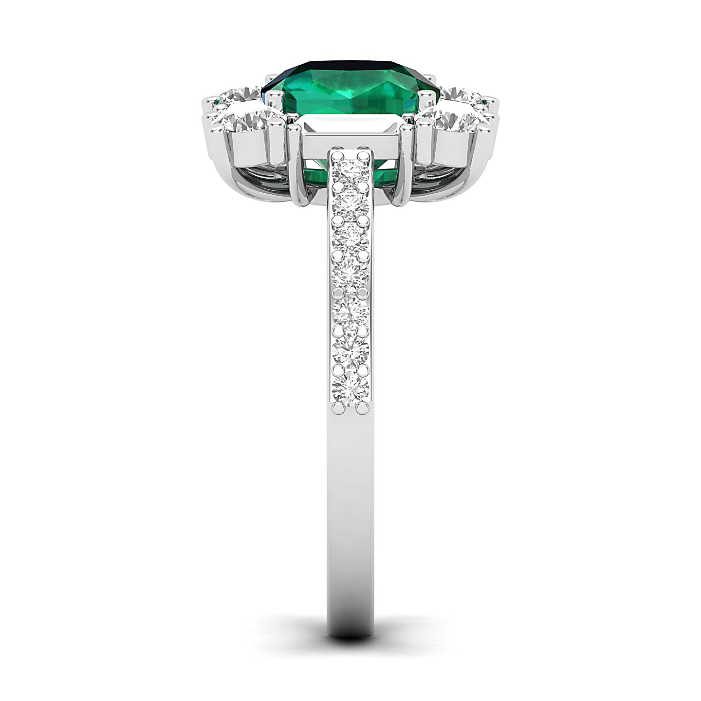 The Sparking Cushion Emerald Ring