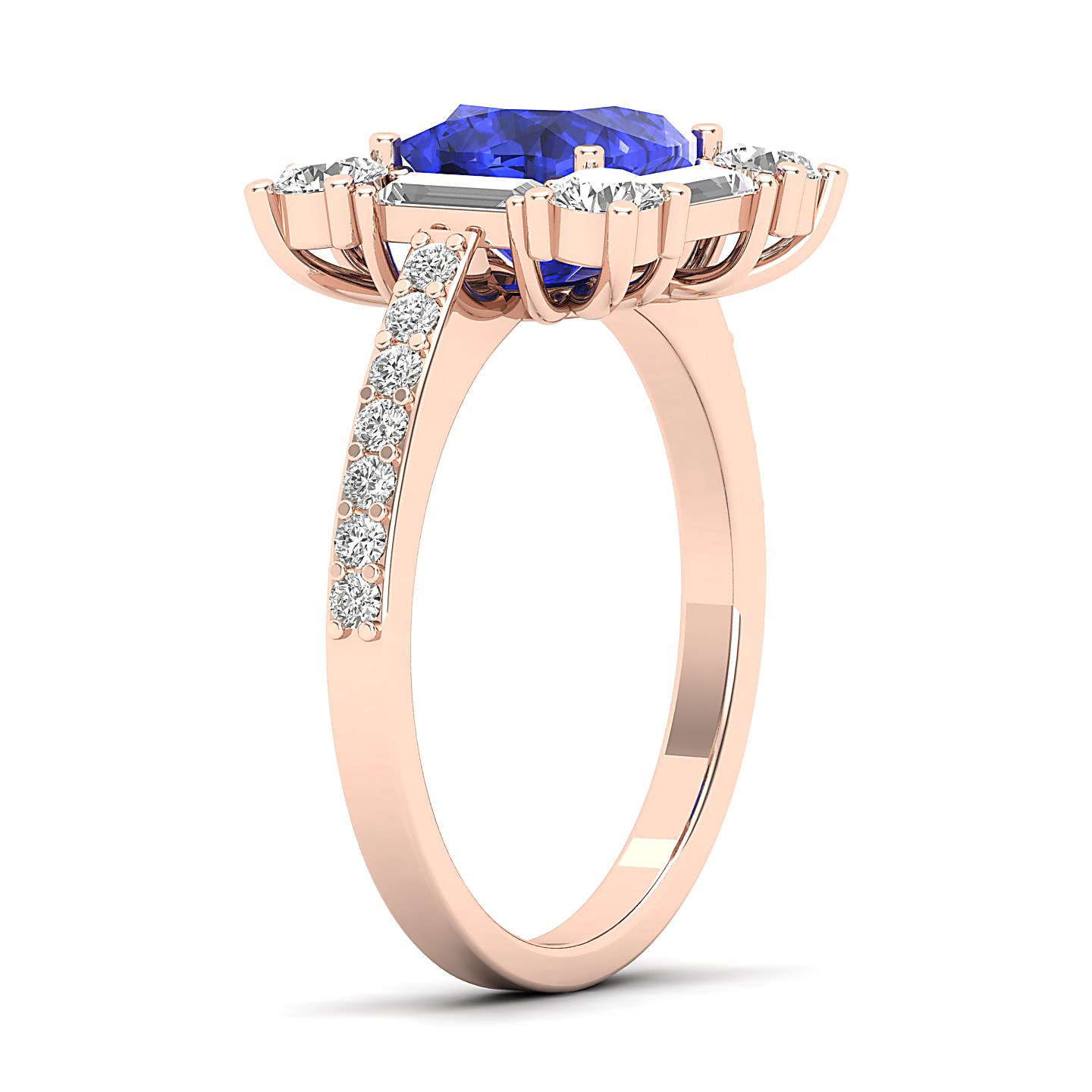 The Sparking Cushion Tanzanite Ring