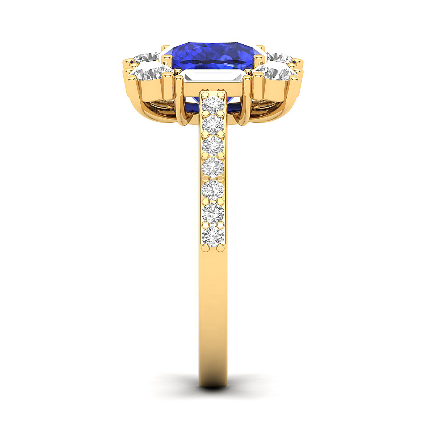 The Sparking Cushion Tanzanite Ring