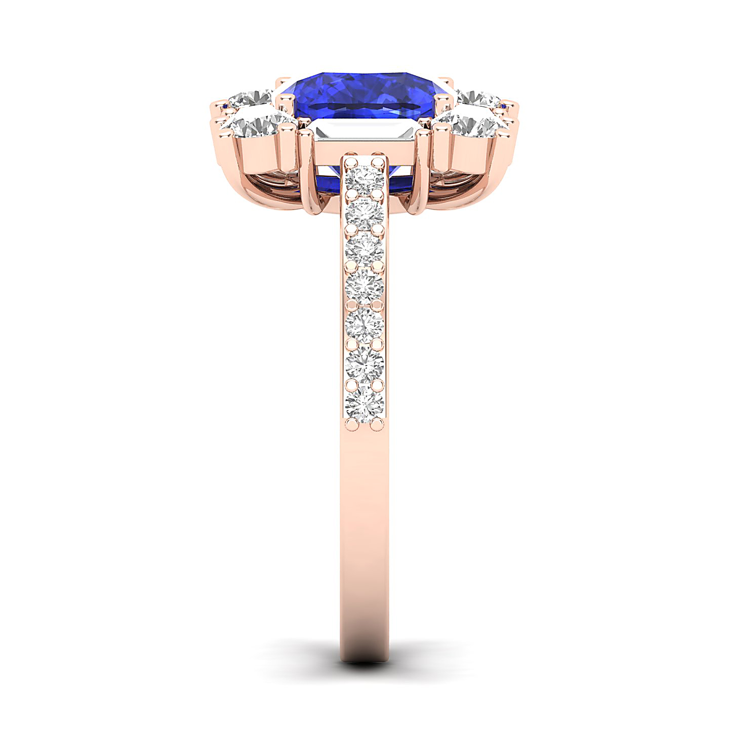 The Sparking Cushion Tanzanite Ring