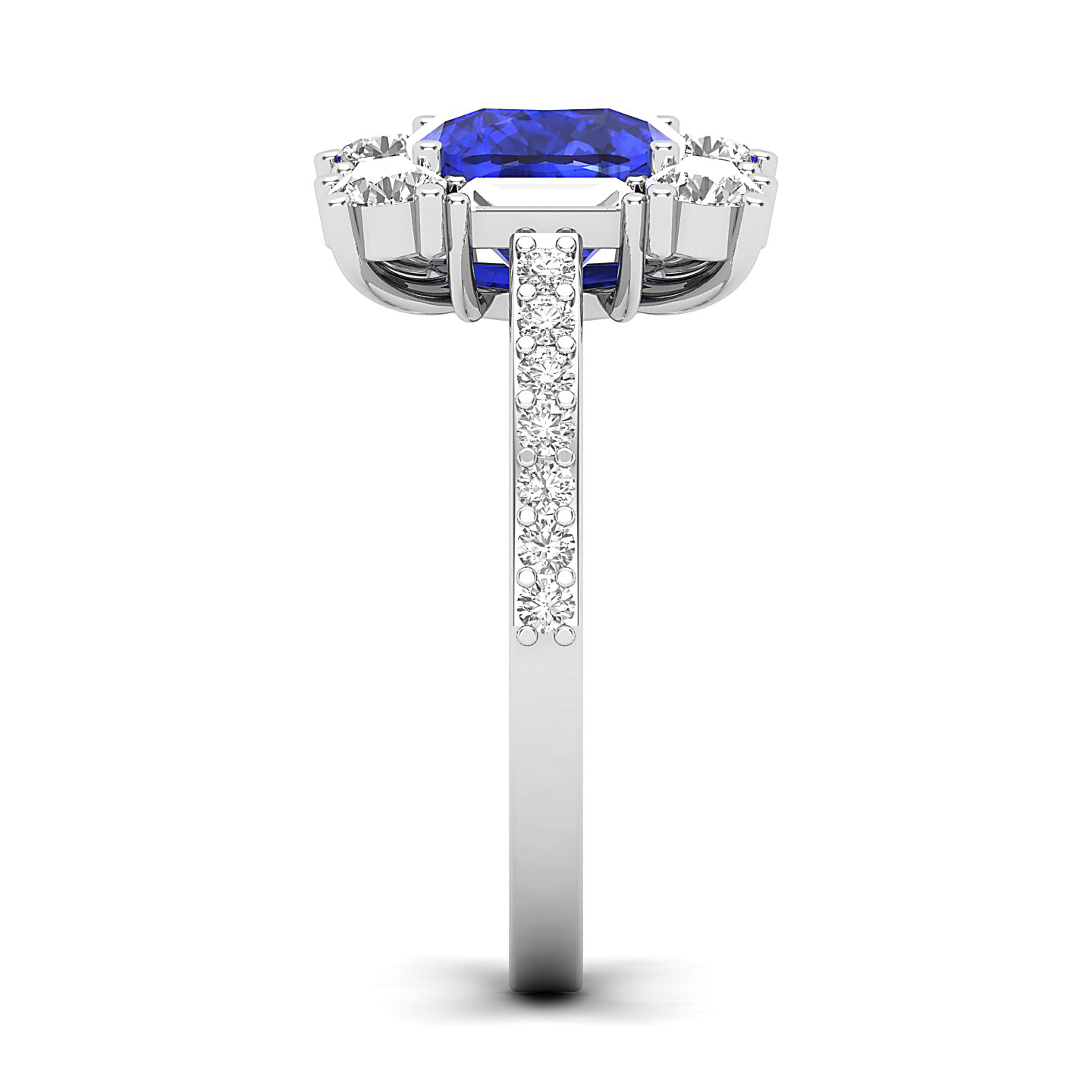 The Sparking Cushion Tanzanite Ring