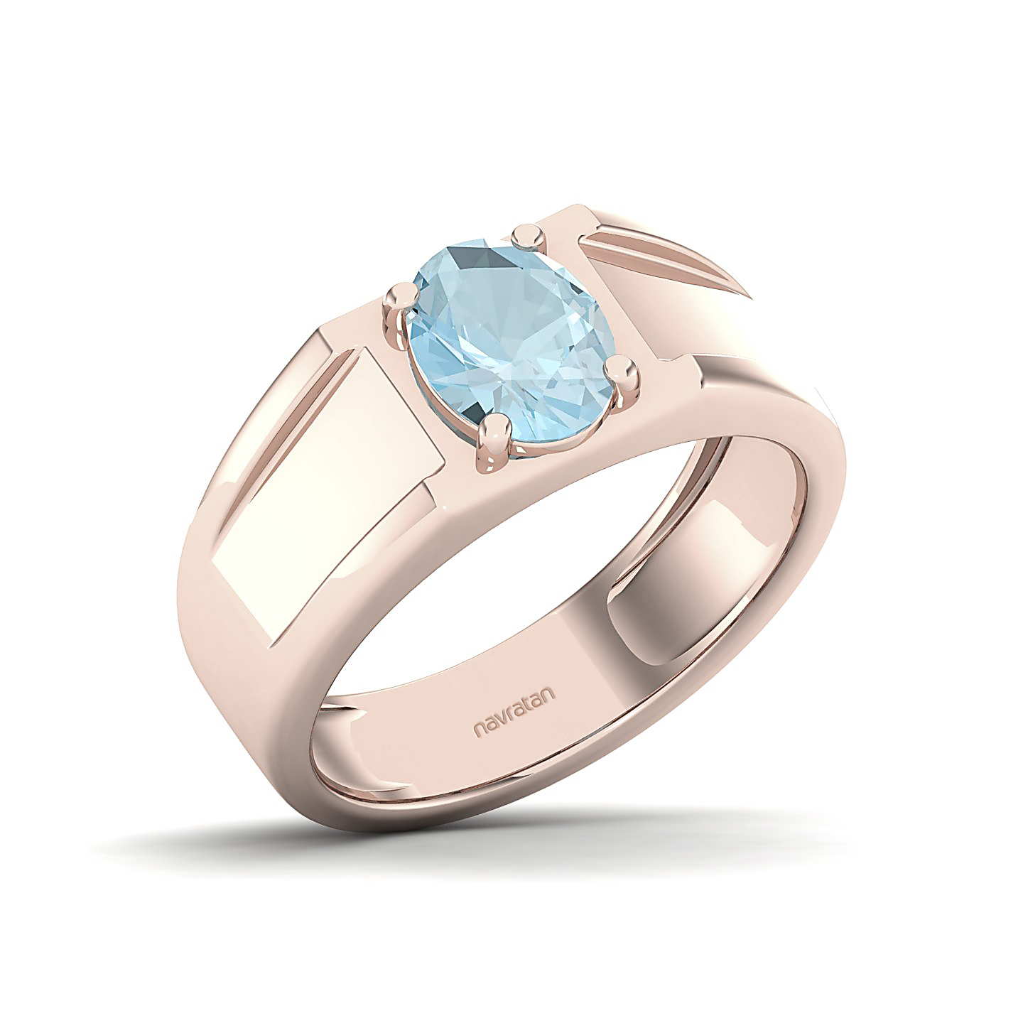 The Splendour Aquamarine Gold Ring