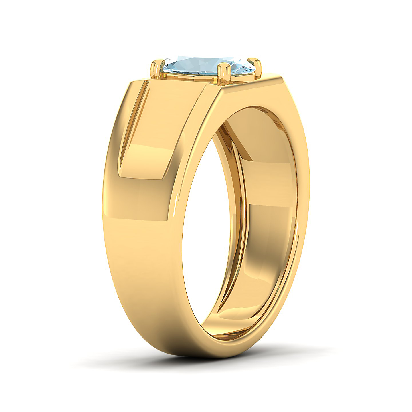 The Splendour Aquamarine Gold Ring