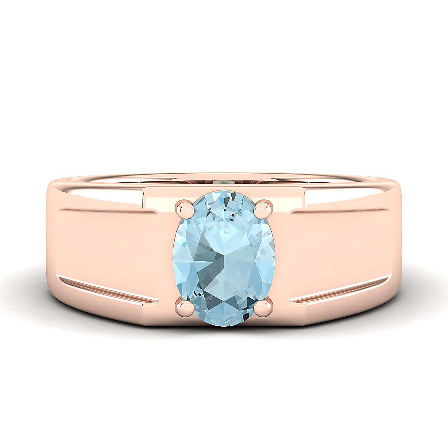 The Splendour Aquamarine Gold Ring