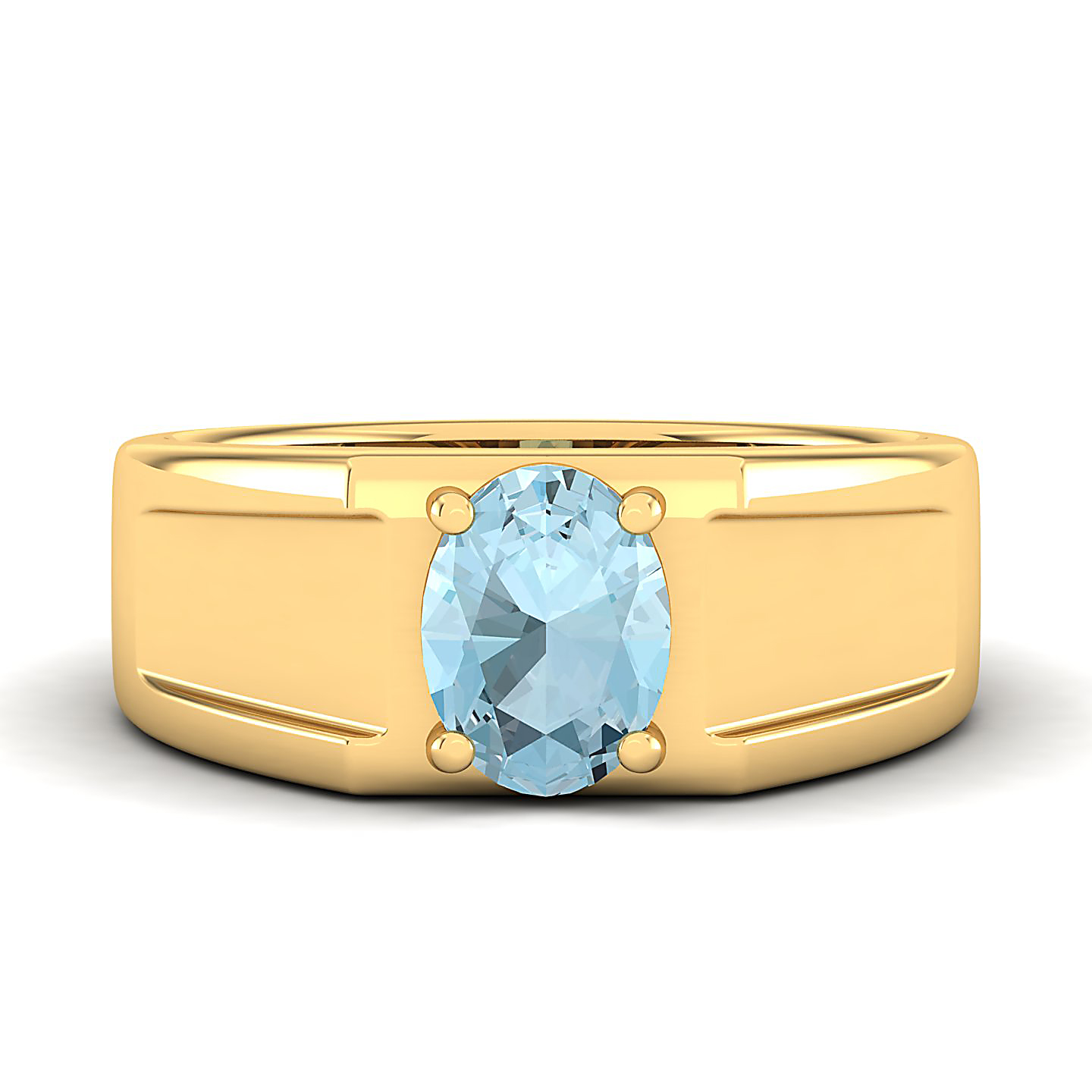 The Splendour Aquamarine Gold Ring