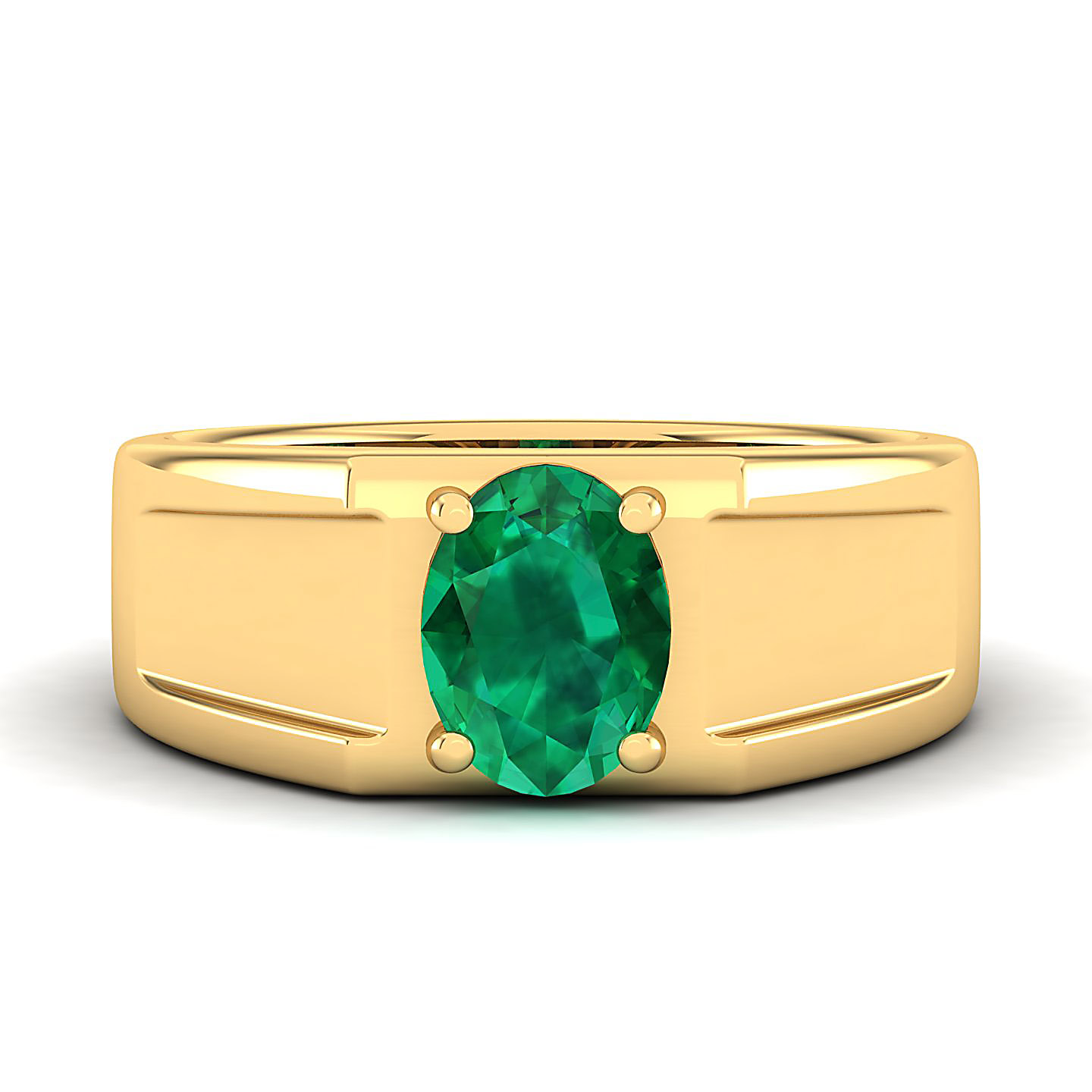 The Splendour Emerald Gold Ring