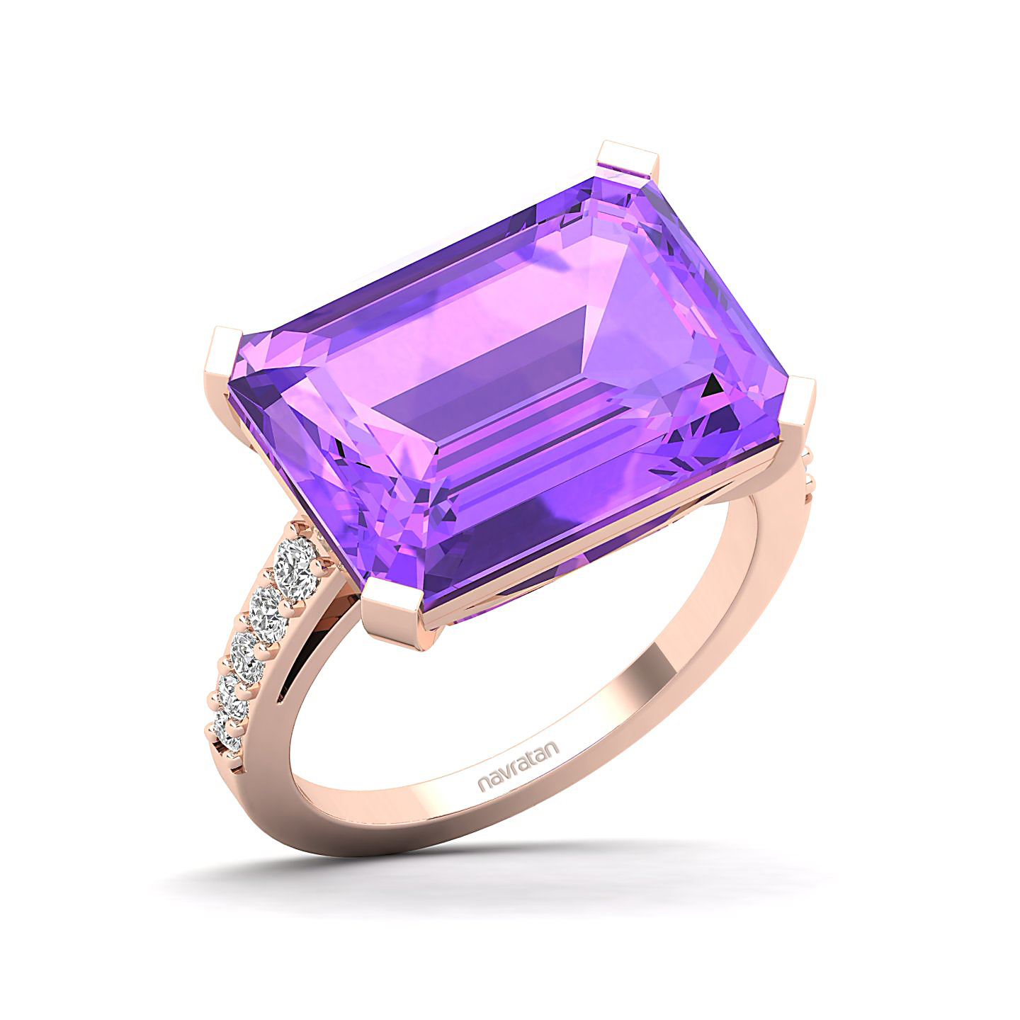 The Subtle Single Stone Amethyst Ring