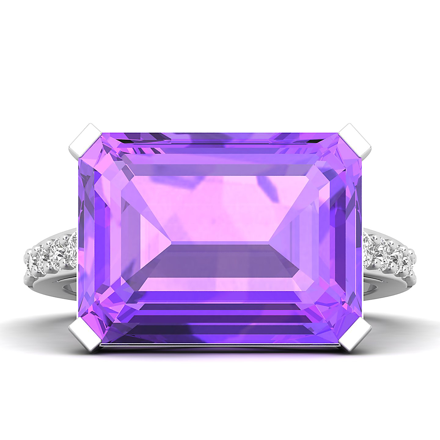 The Subtle Single Stone Amethyst Ring