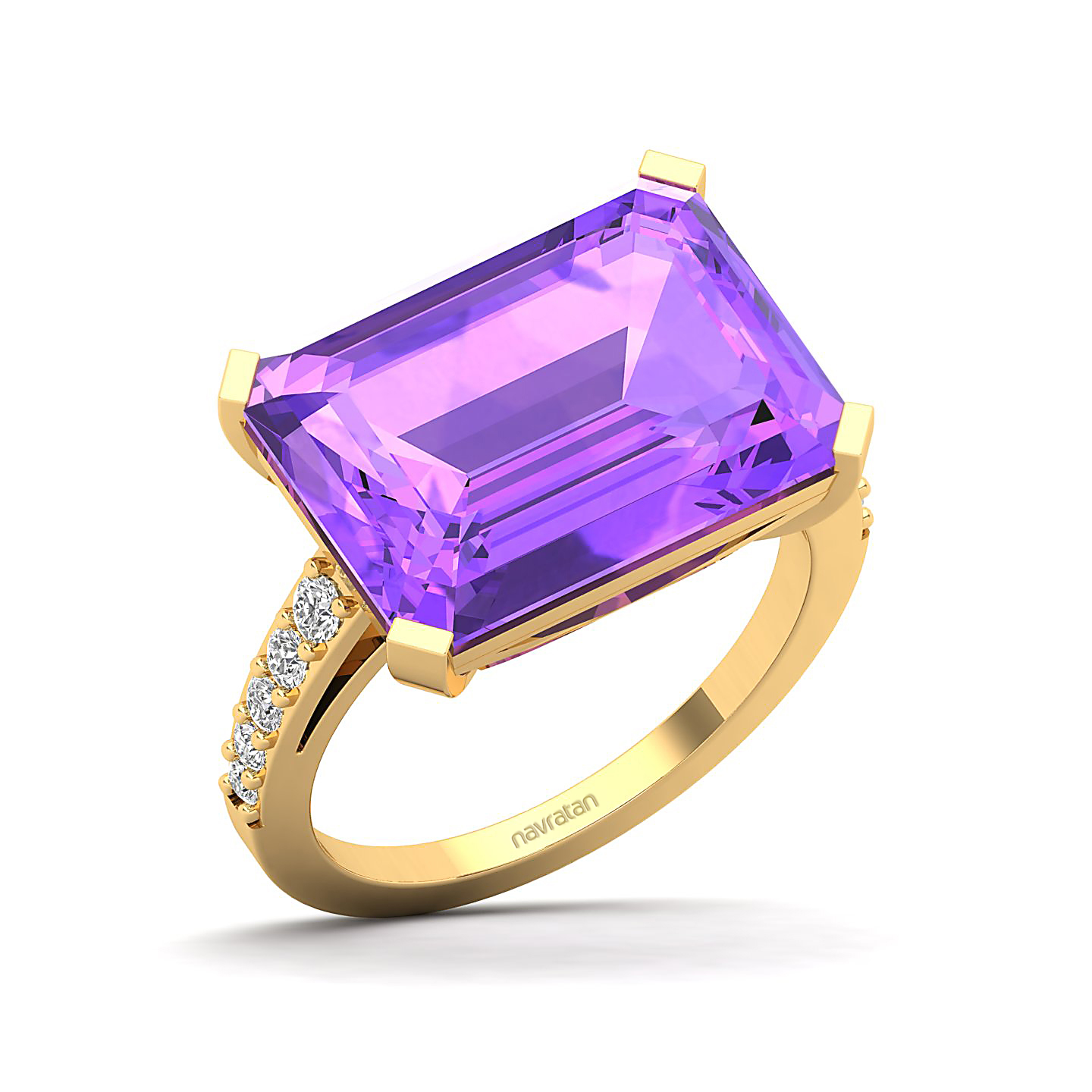 The Subtle Single Stone Amethyst Ring
