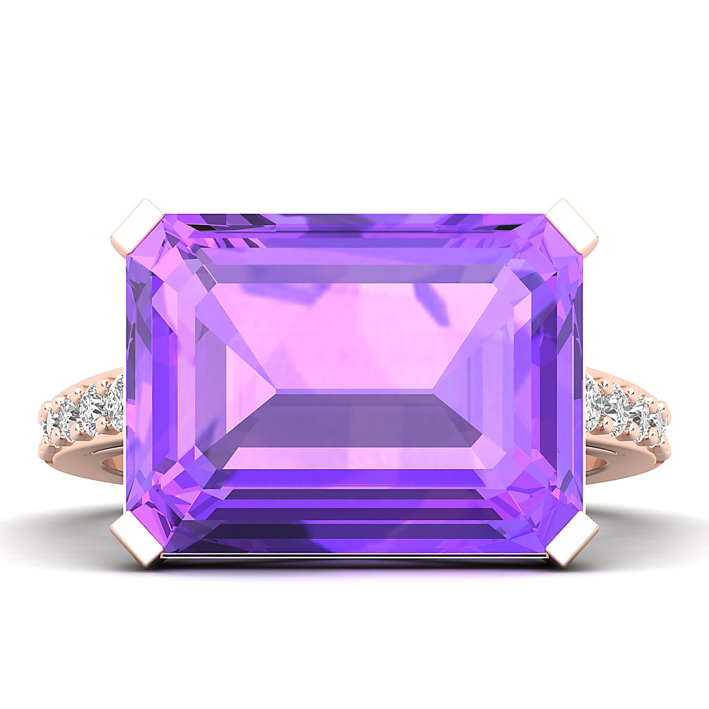 The Subtle Single Stone Amethyst Ring