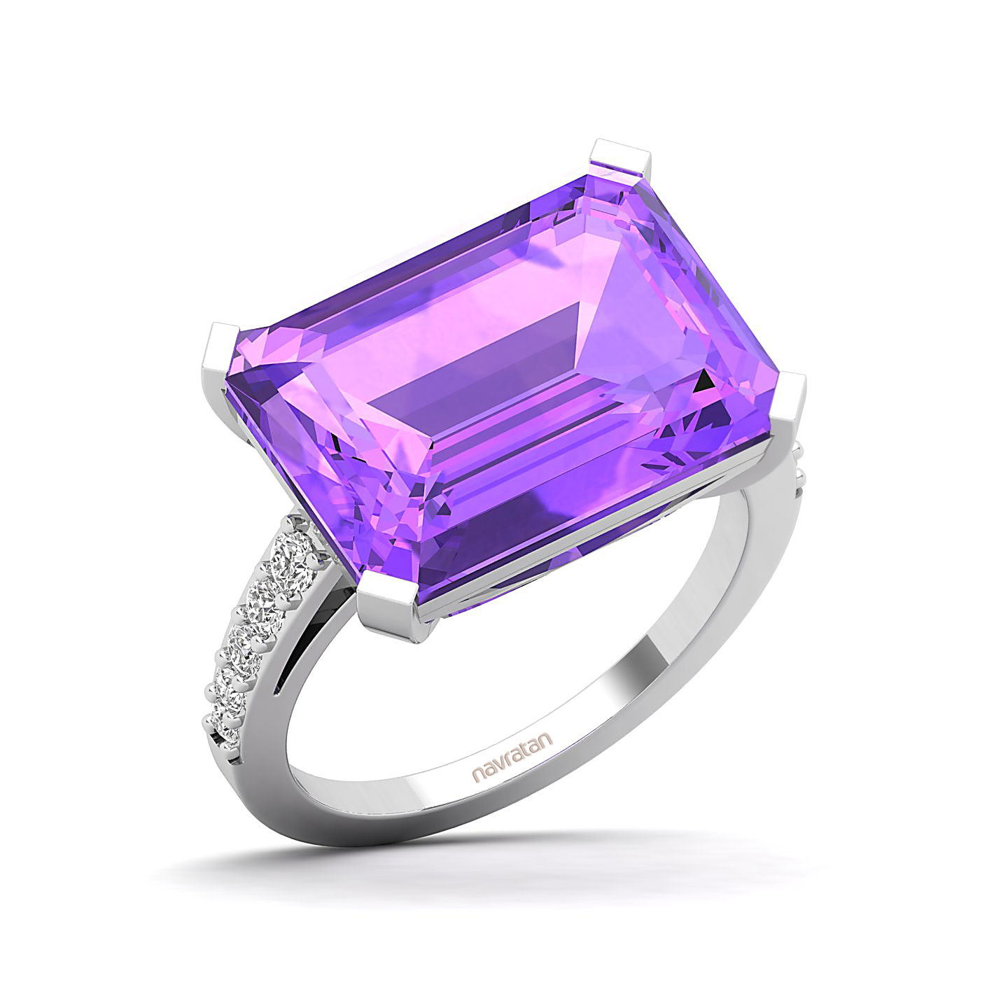 The Subtle Single Stone Amethyst Ring