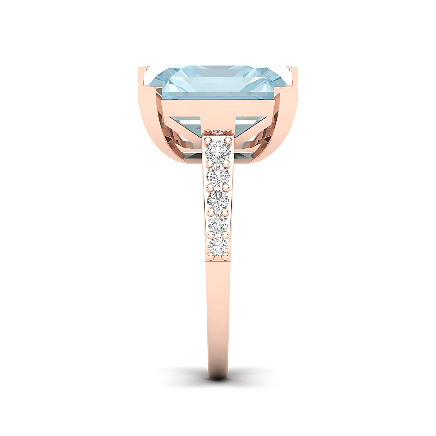 The Subtle Single Stone Aquamarine Ring